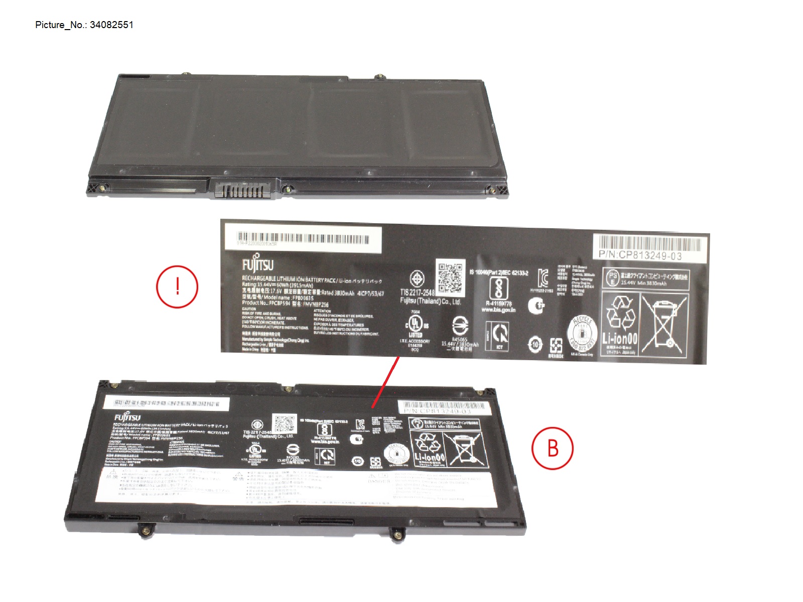 -BT-1ST BATTERY (4CELLS) 3915MAH 55WH