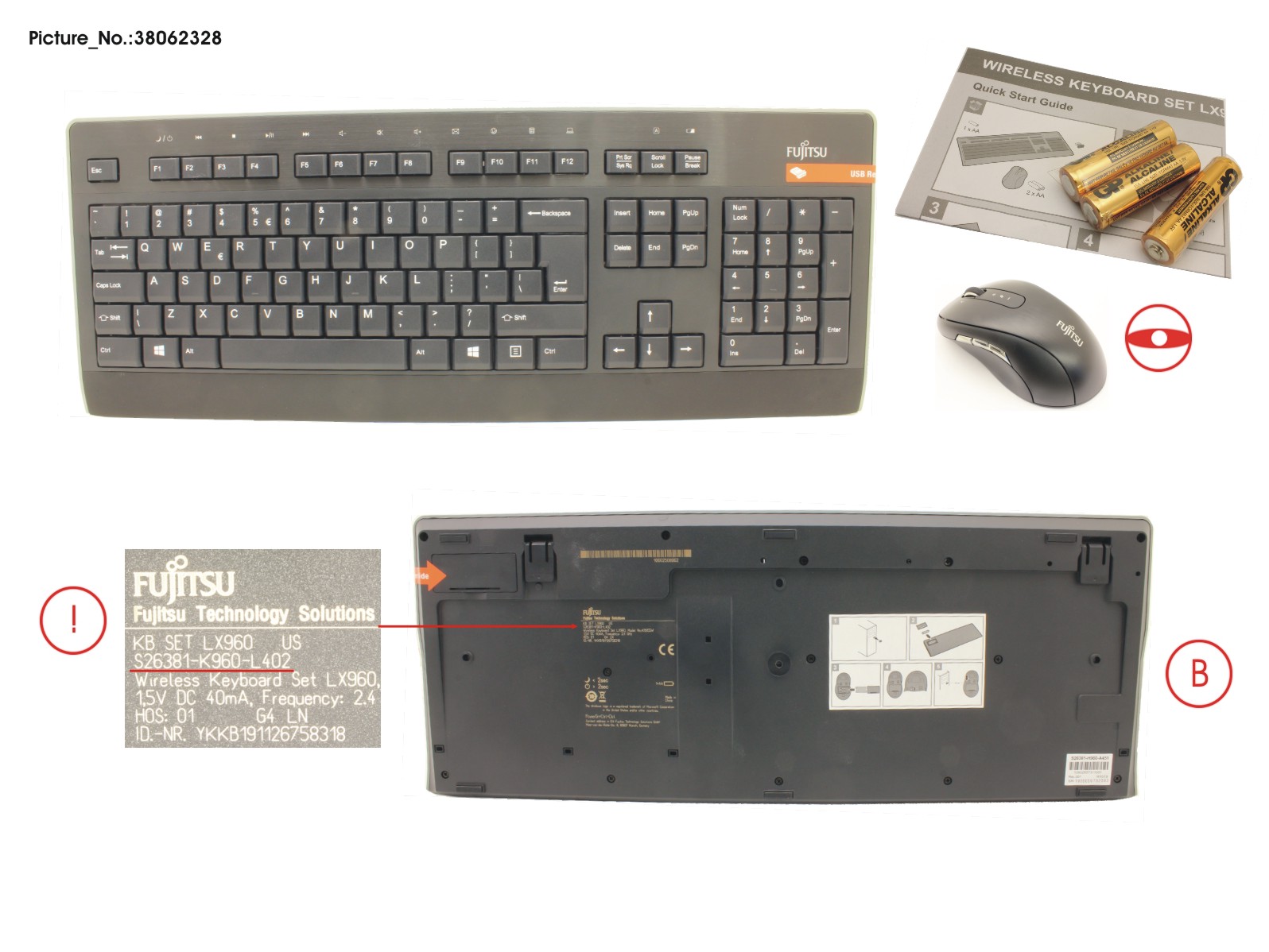 WIRELESS KB MOUSE SET LX960 US