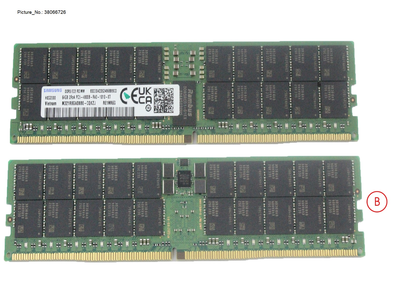 64GB (1X64GB) 2RX4 DDR5-4800 R ECC