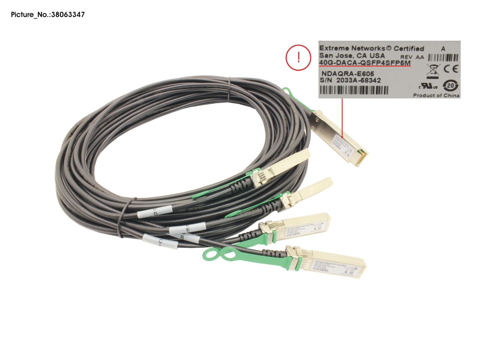40G-DACA-QSFP4SFP5M 40G-DACA-QSFP4SFP5M