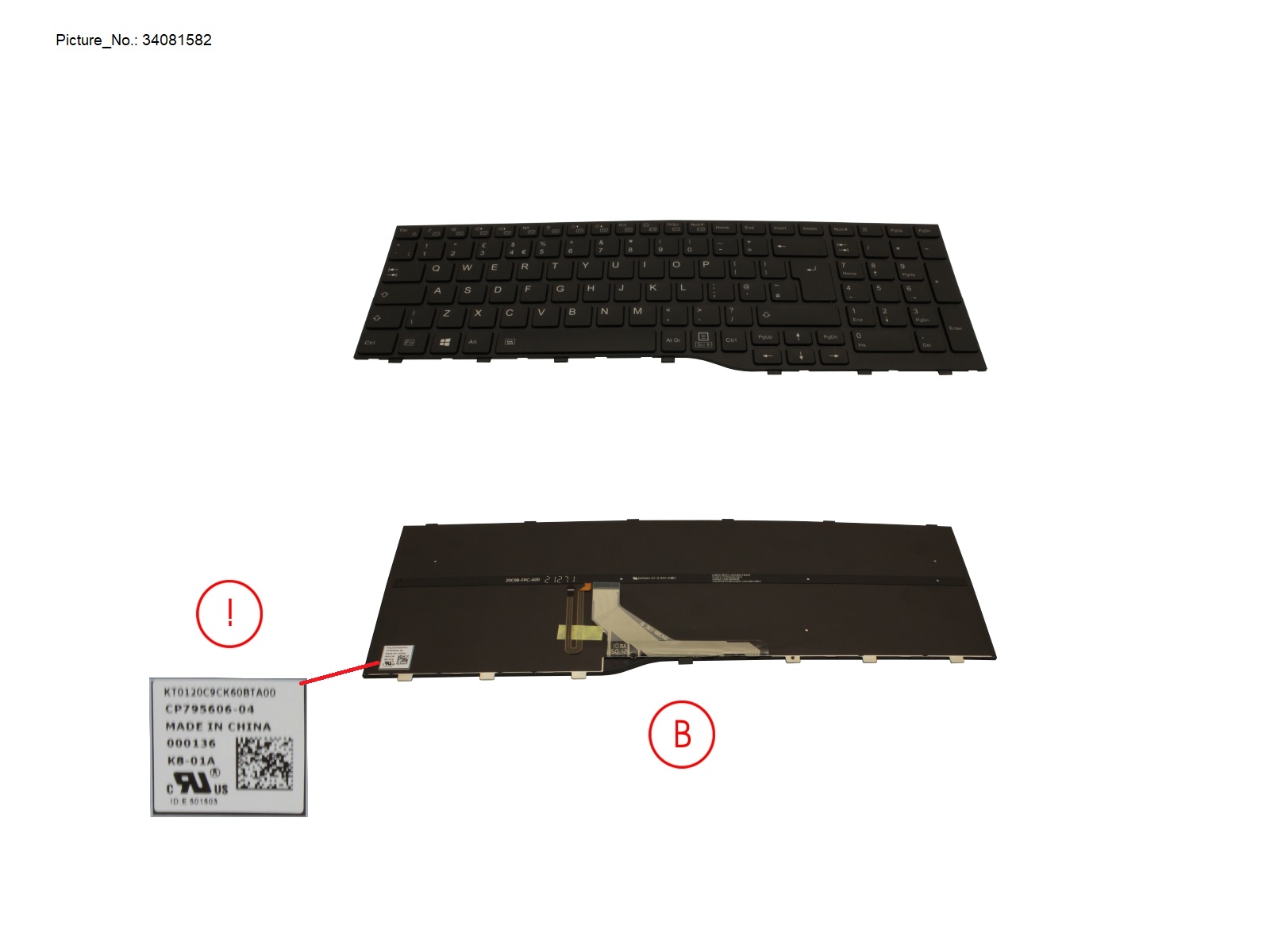 KEYBOARD BLACK W/ BL UK KEYBOARD BLACK W/ BL UK