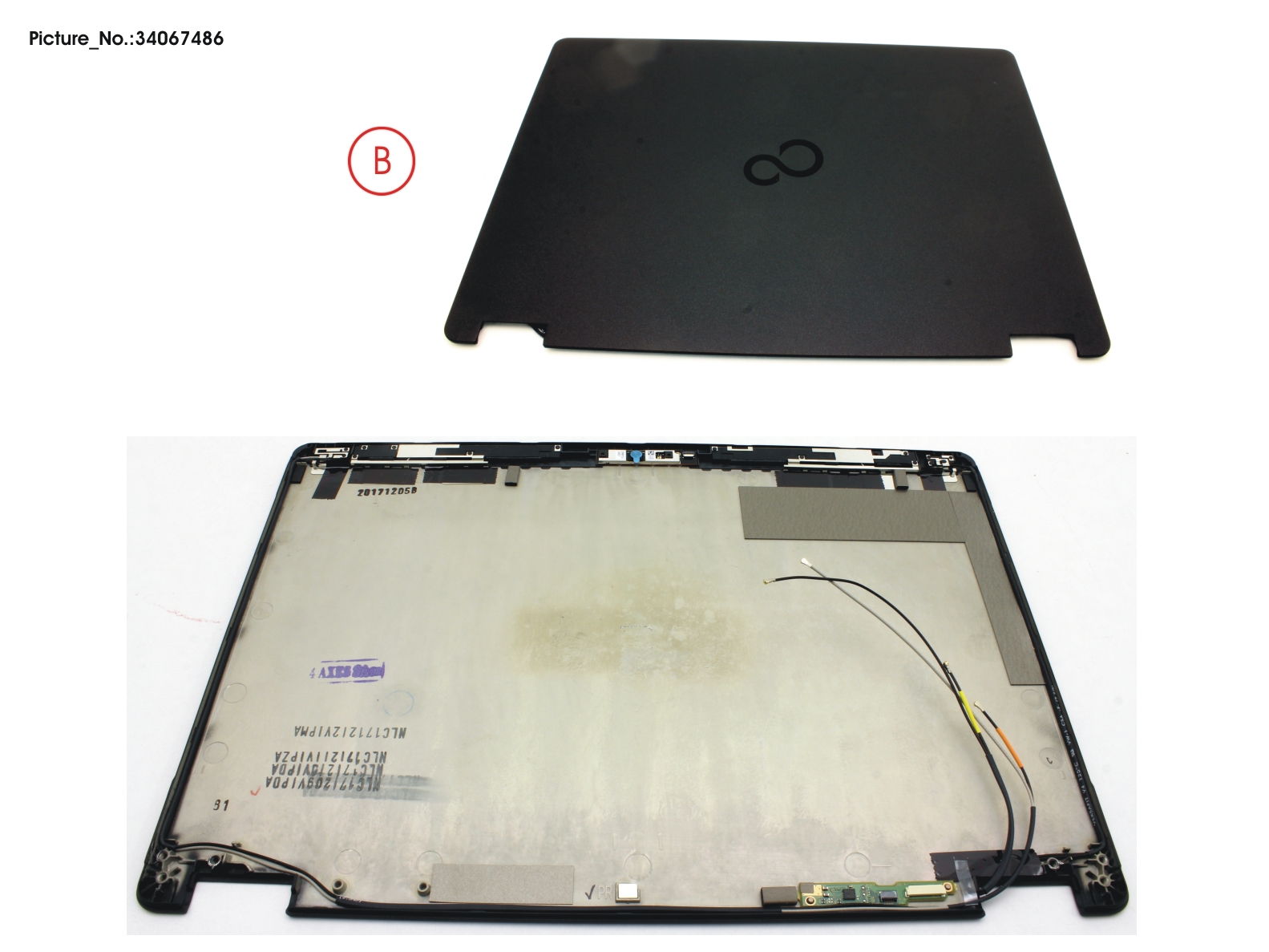 LCD BACK COVER ASSY (FOR FHD, WWAN)