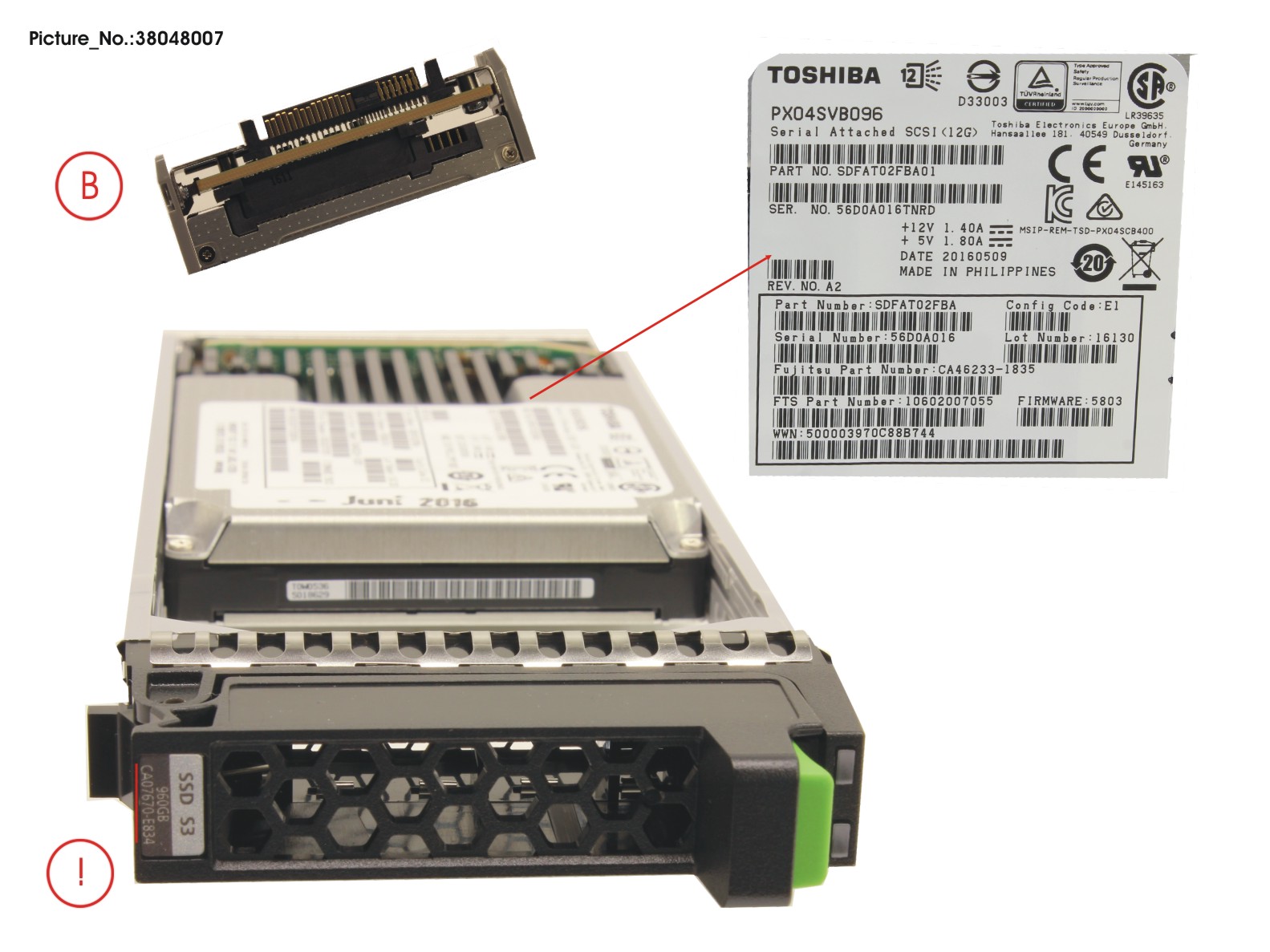 DXS3 MLC SSD SAS 960GB 12G 2.5 X1