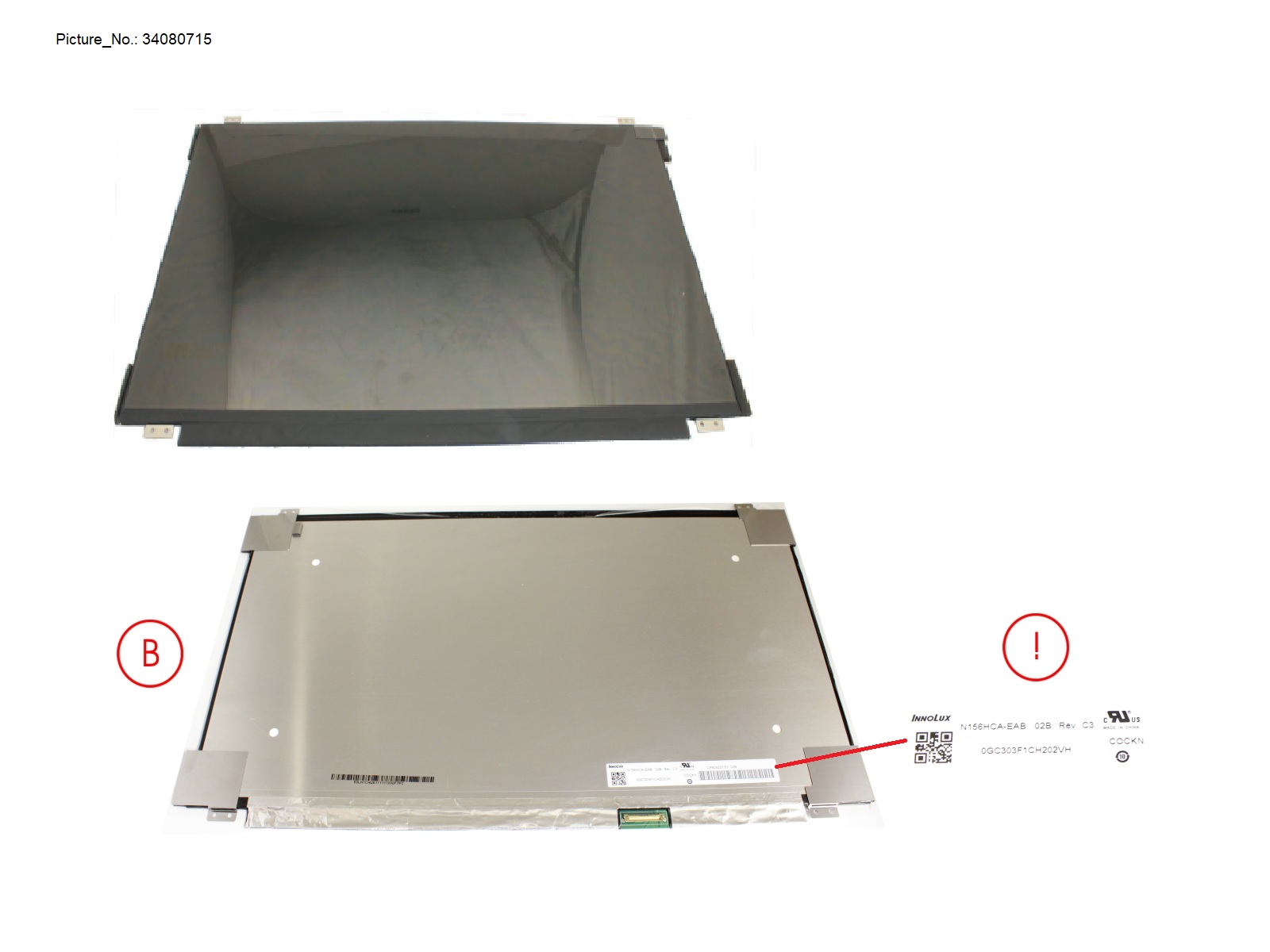 LCD PANEL INO AG, N156HCA-EAB (EDP,FHD)