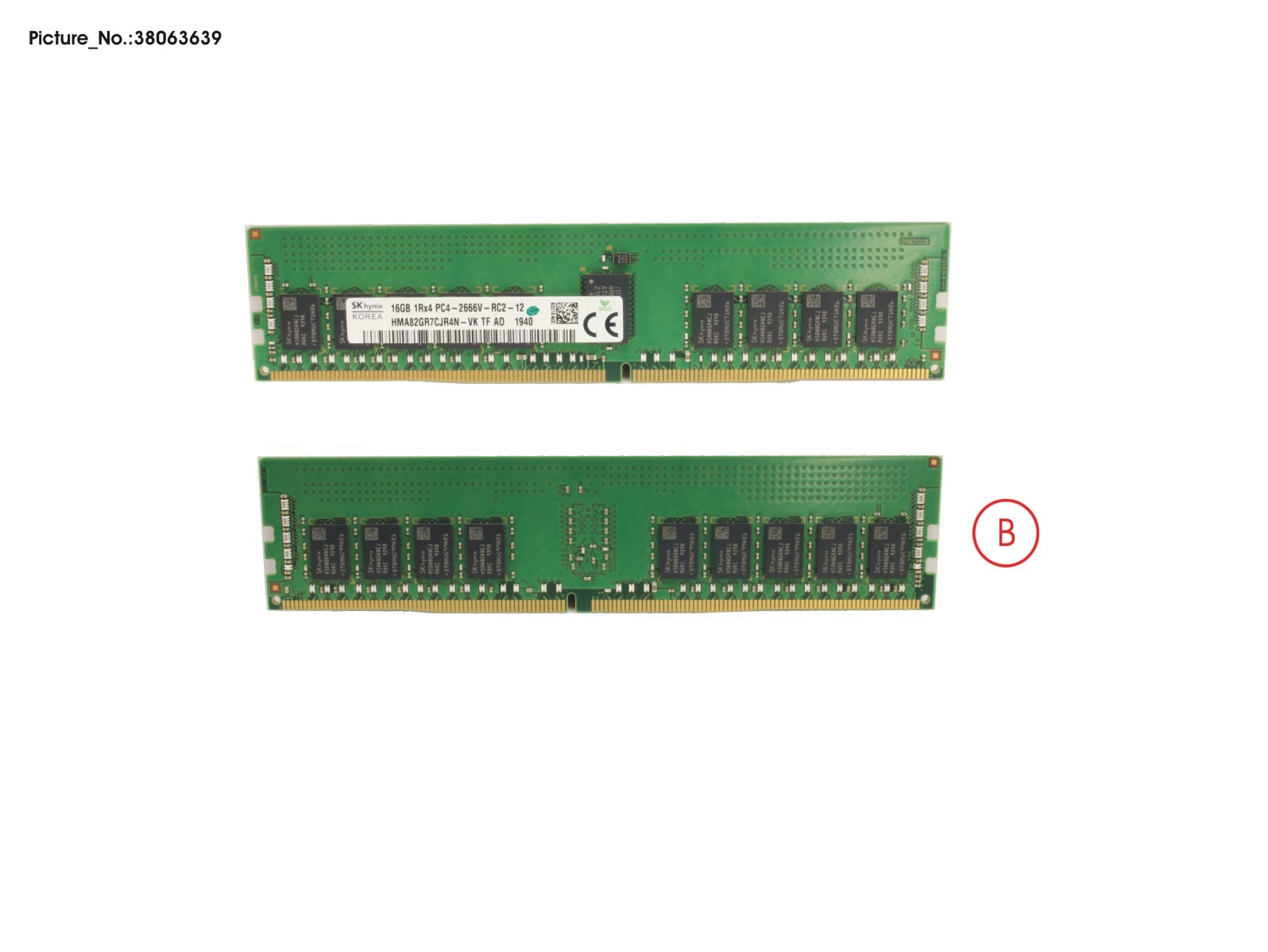 FUJITSU 16GB 1RX4 DDR4-2666 R ECC