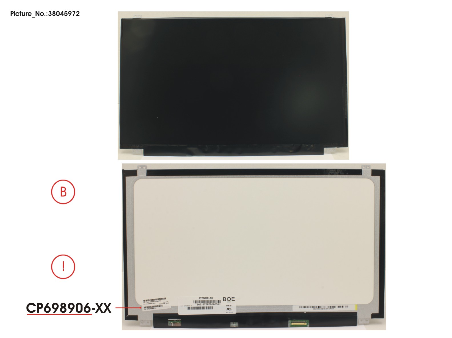 LCD PANEL BOE AG, NT156WHM-N22 (EDP,HD) LCD PANEL BOE AG, NT156WHM-N22 (EDP,HD)