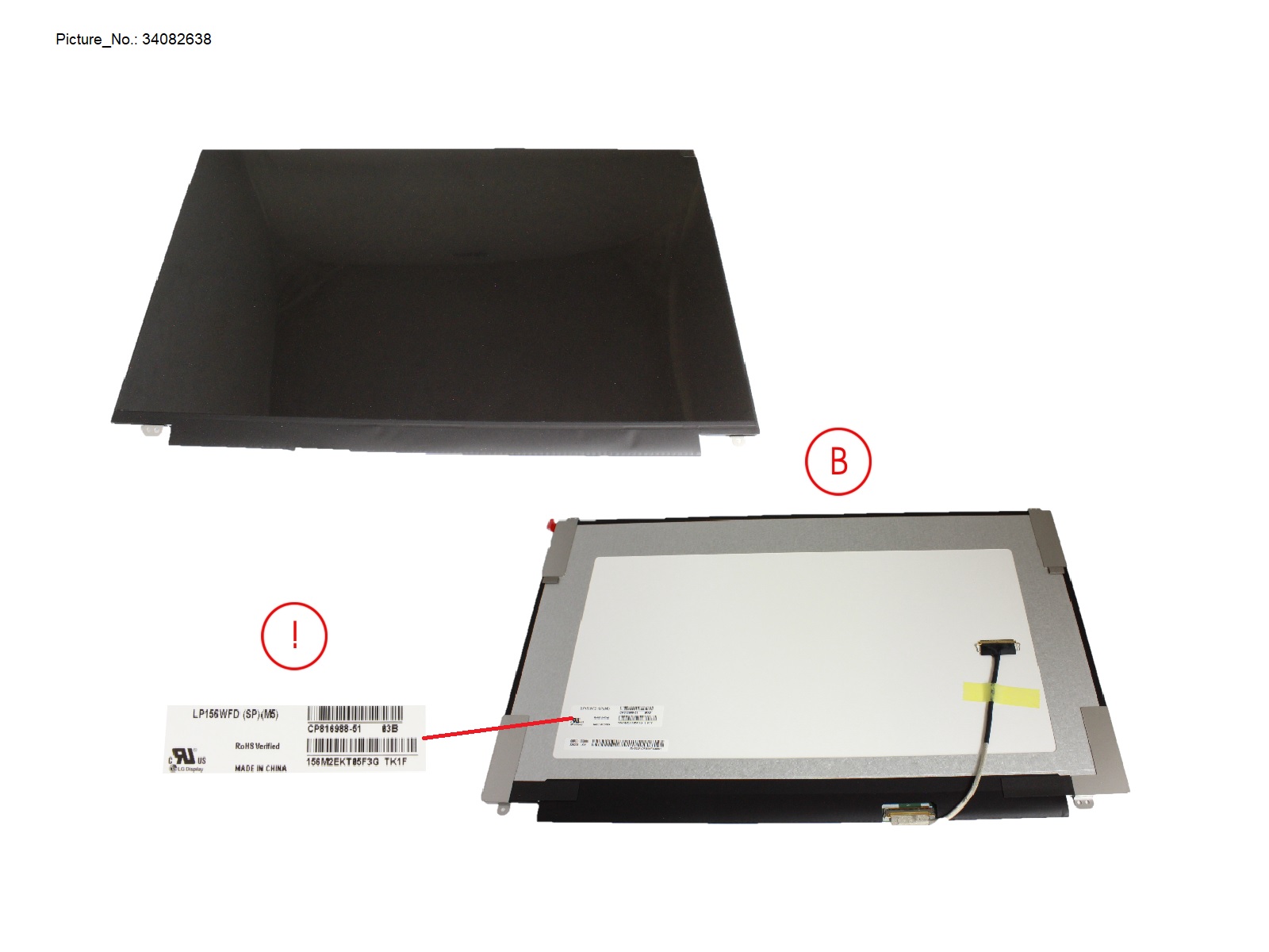 LCD ASSY 15 FHD TOUCH W/ PLATE