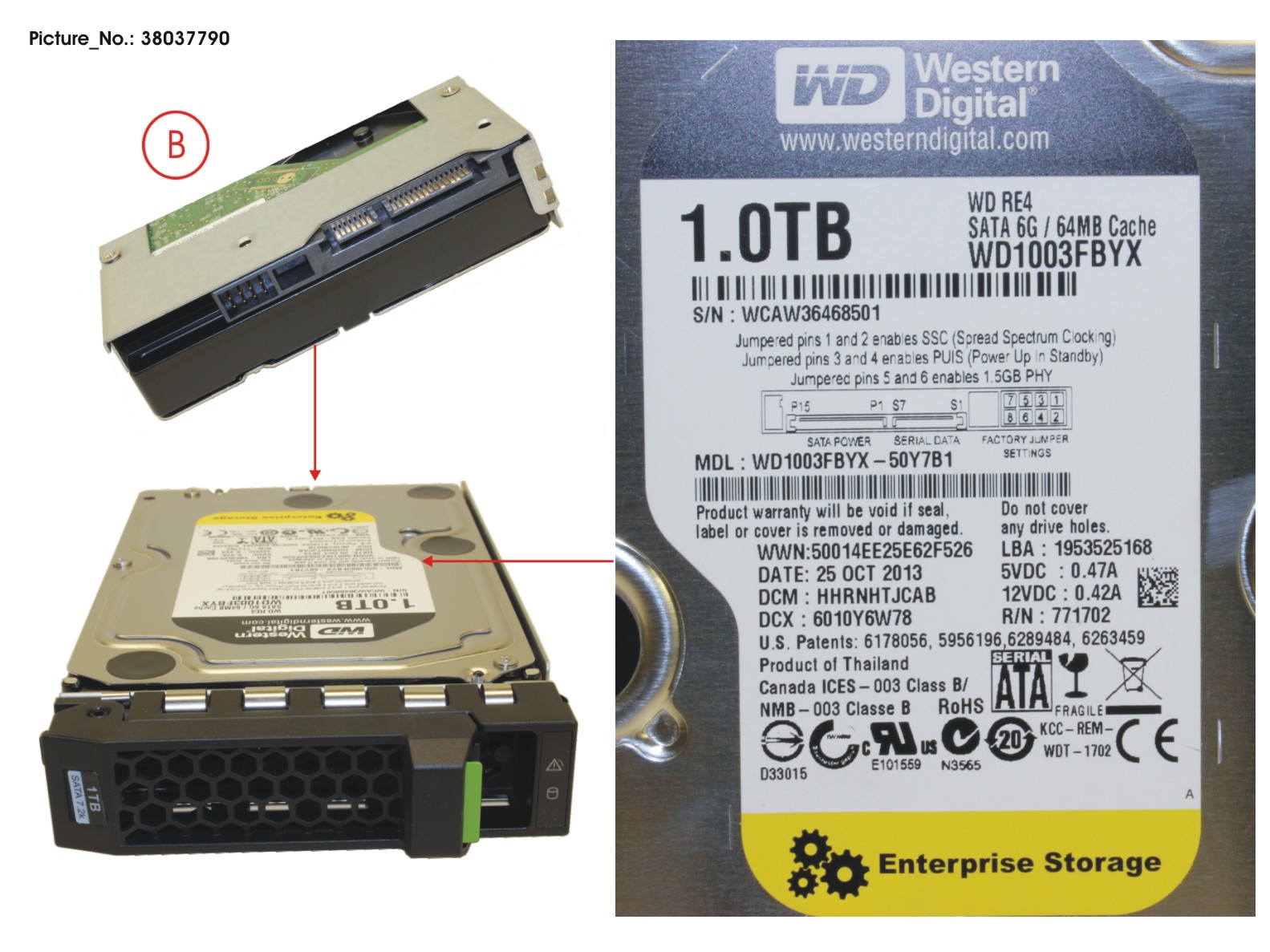 HD SATA 6G 1TB 7.2K HOT PL 3.5 BC HD SATA 6G 1TB 7.2K HOT PL 3.5 BC