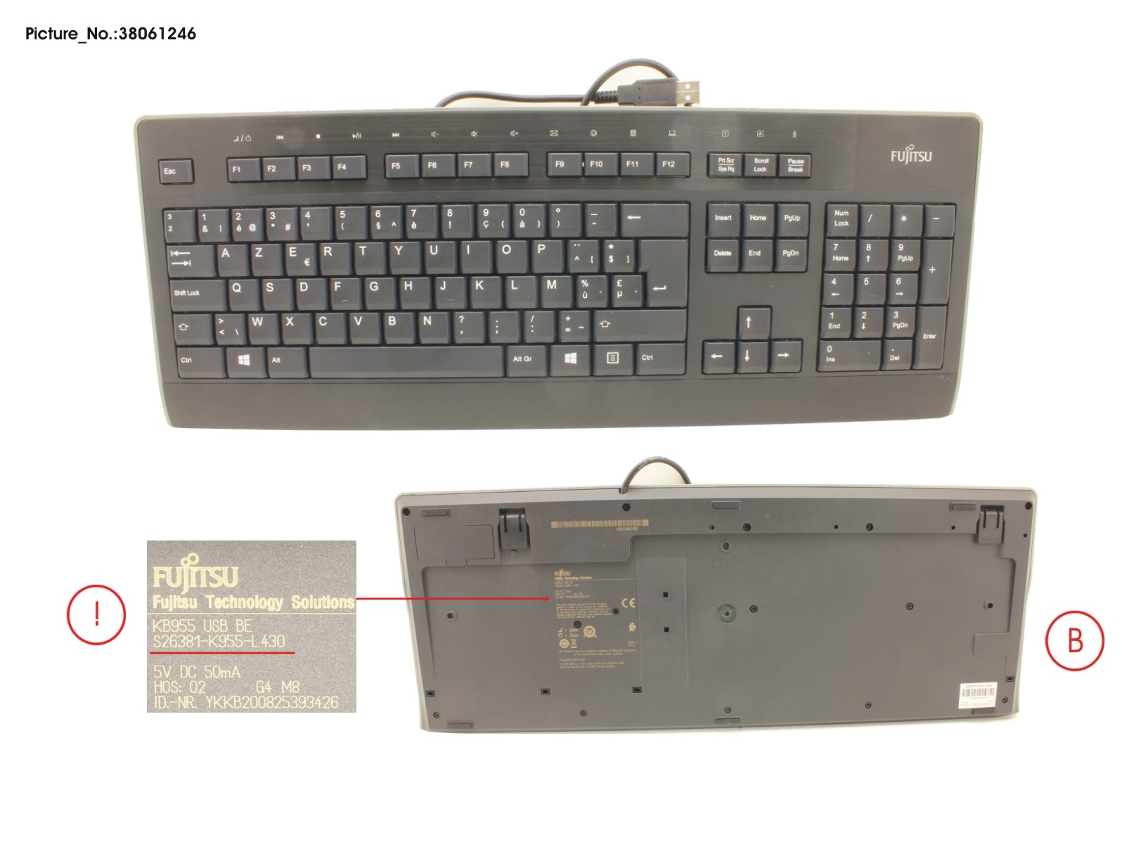 KEYBOARD KB955 USB BE