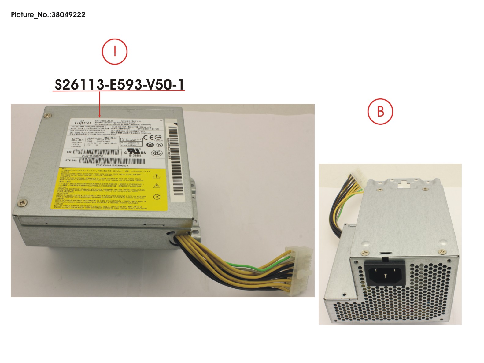 FUJITSU PSU 250W 85+ LL FUJITSU PSU 250W 85+ LL