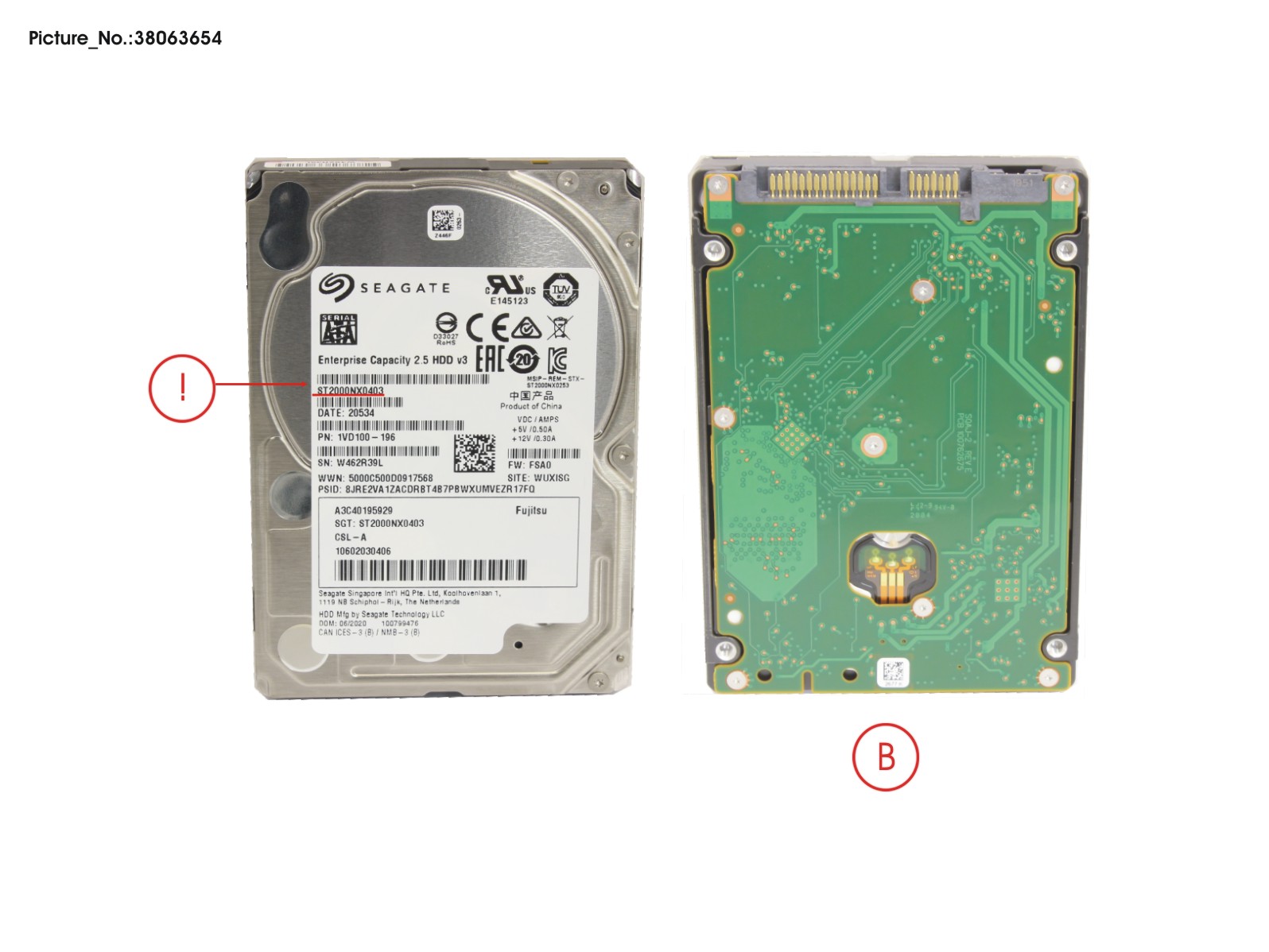 HD SATA 6G 2TB 7.2K 512N HOT PL 2.5 BC