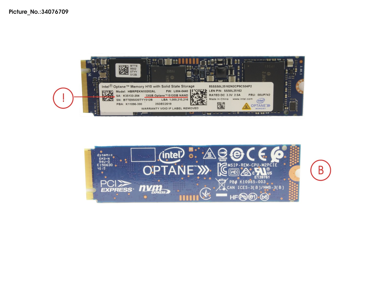 SSD INTEL OPTANE 32GB/512GB