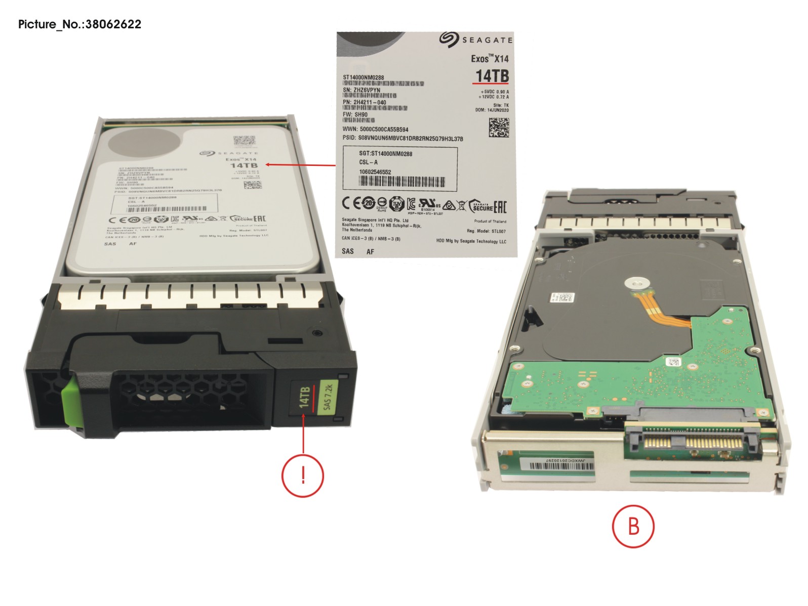 JX40 S2 3.5 SED 14TB 7K2 12G 512E