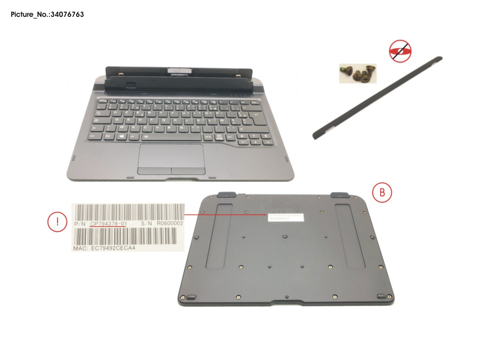 KEYBOARD DOCKING FRANCE W/ BL KEYBOARD DOCKING FRANCE W/ BL