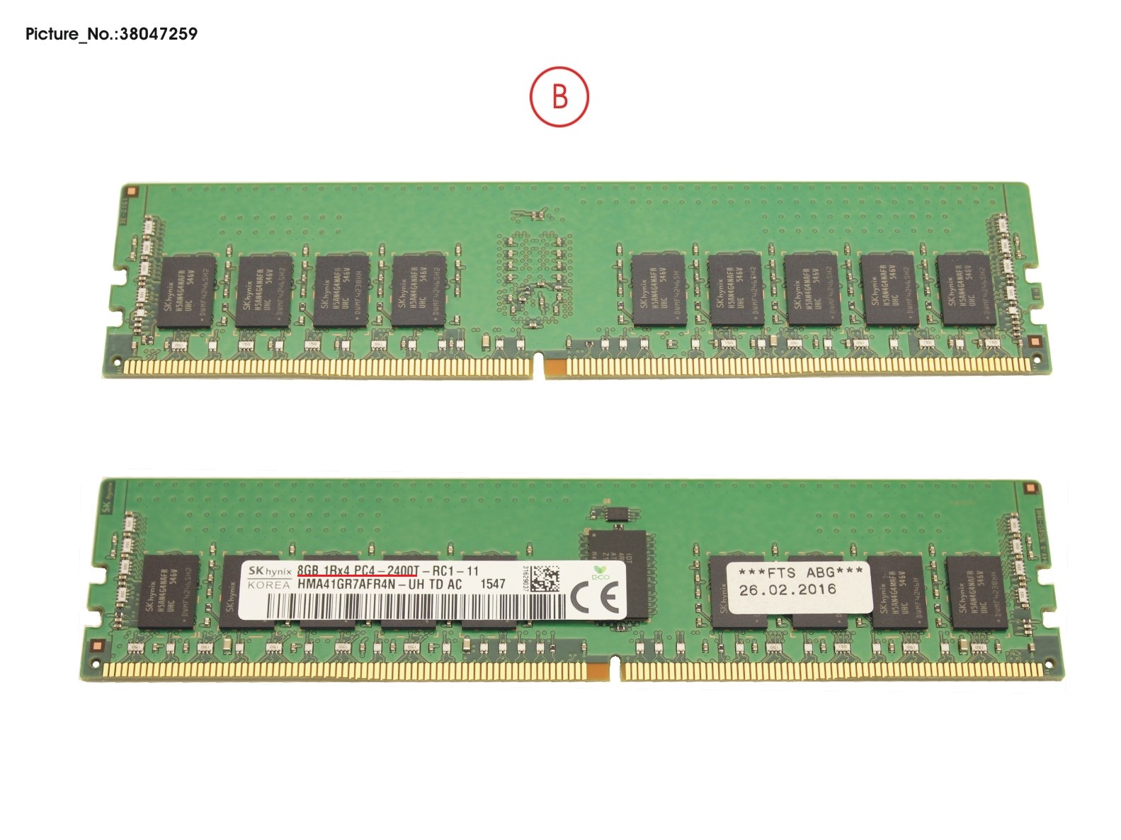 8GB (1X8GB) 1RX4 DDR4-2400 R ECC