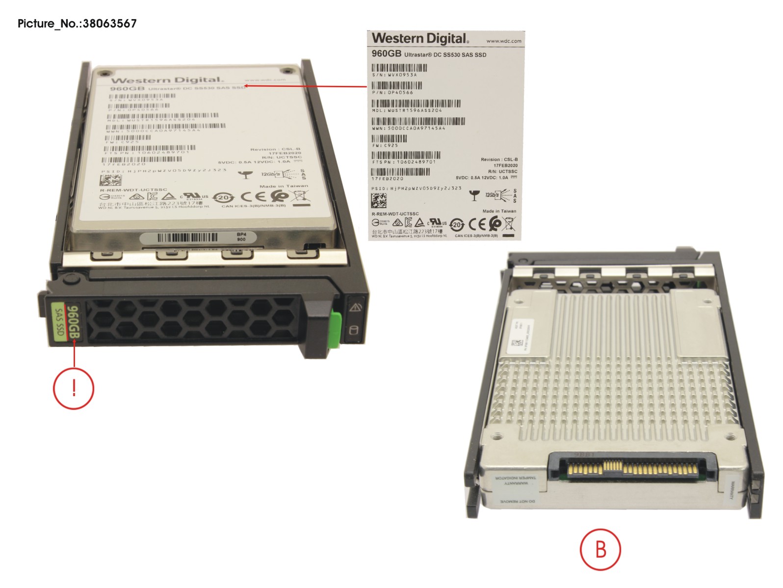 FUJITSU SSD SAS 12G 960GB RI 2.5" HOT PL EP