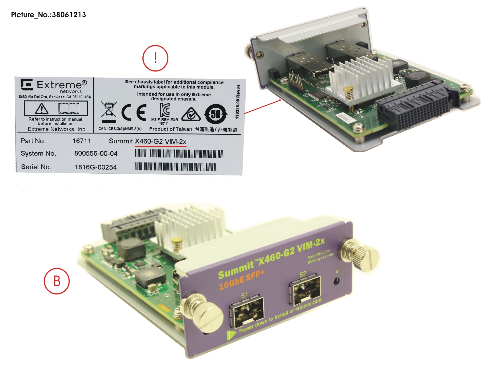 VIM MODULE FOR X460-G2, 2X 10G PORTS