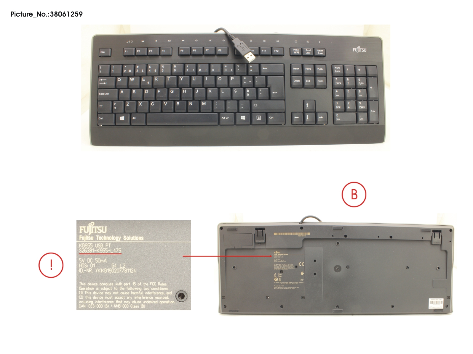 KEYBOARD KB955 USB PT