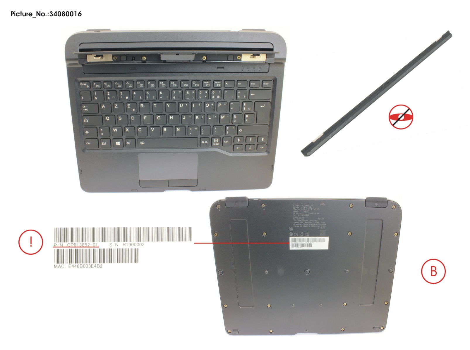 KEYBOARD DOCKING FRANCE W/ BL, UKCA KEYBOARD DOCKING FRANCE W/ BL, UKCA