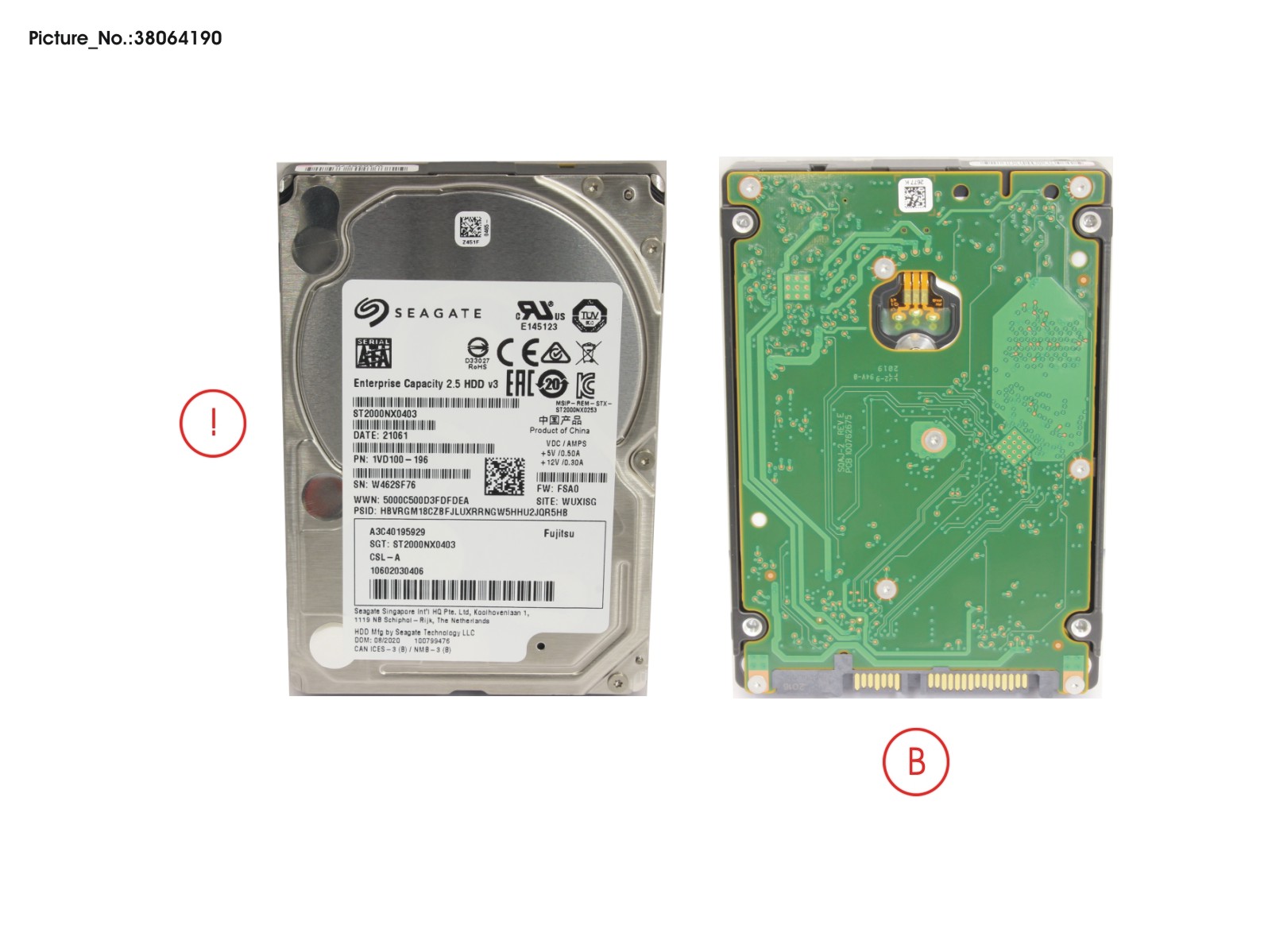 HD SATA 6G 2TB 7.2K 512N HOT PL 2.5 BC