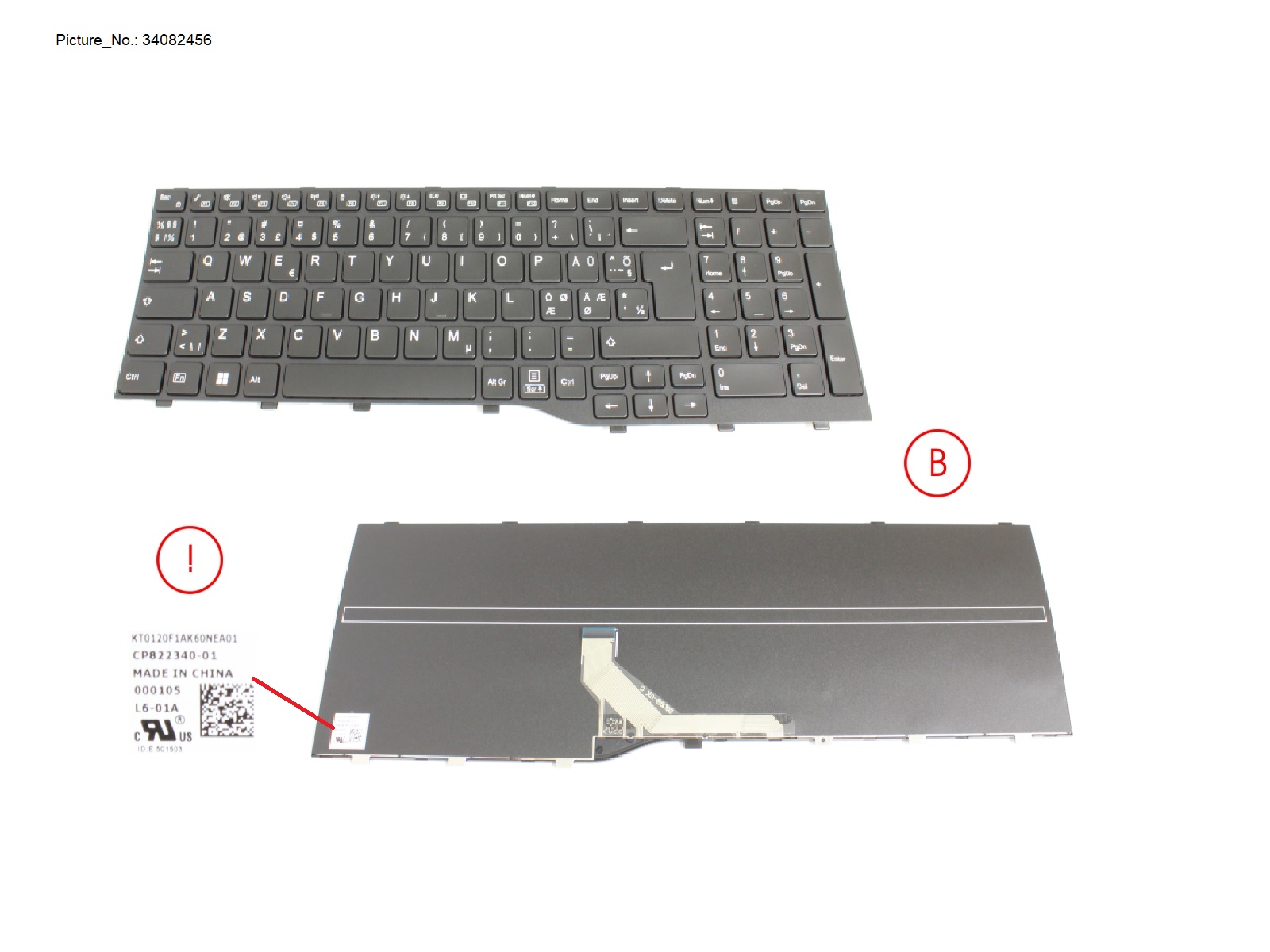 KEYBOARD BLACK NORDIC WIN11