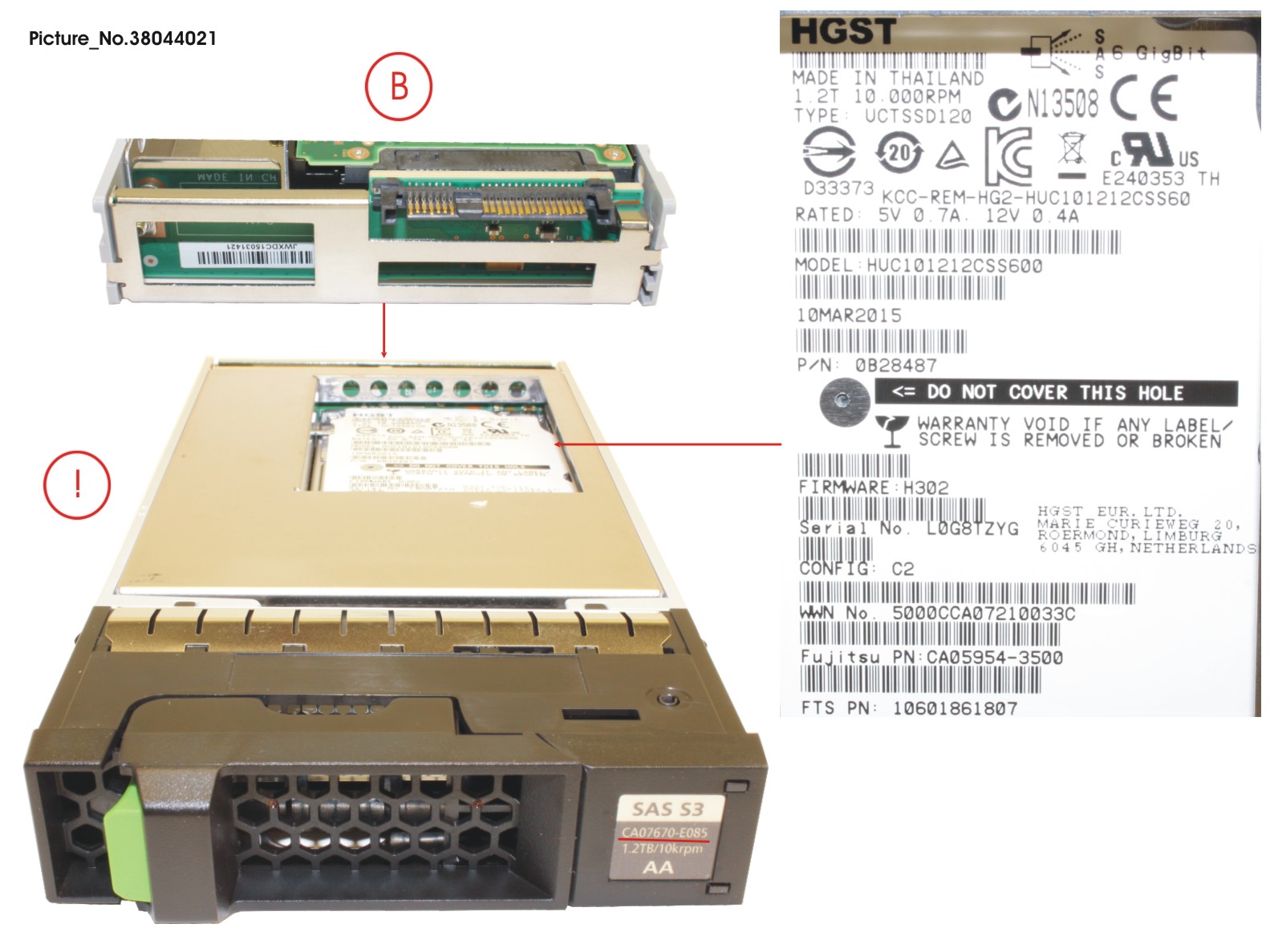 DX60 S3 HD SAS 1.2TB 10K 3.5 X1