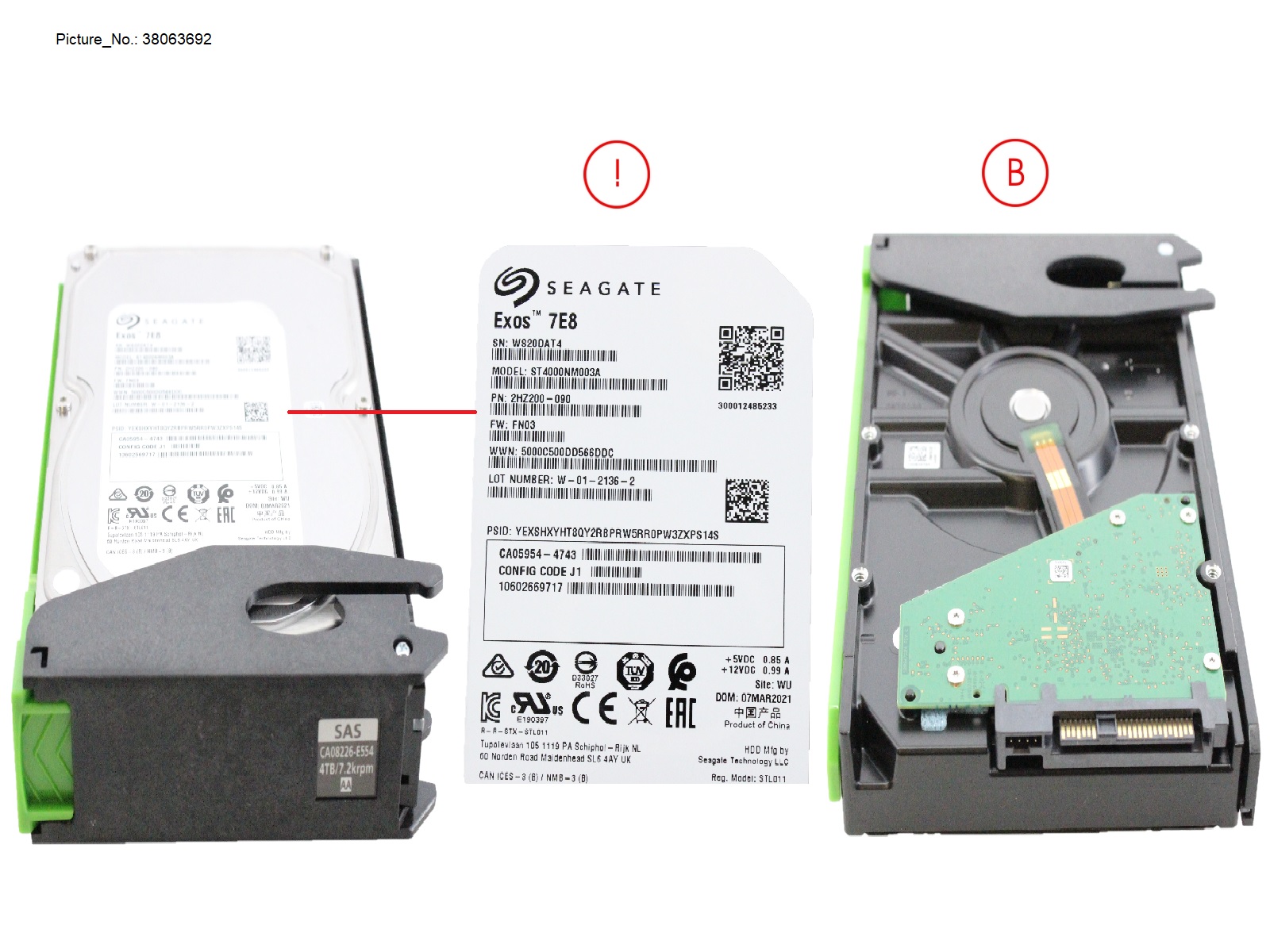 DX HDDE NLSAS HD DRIVE 3.5 4TB 7.2K