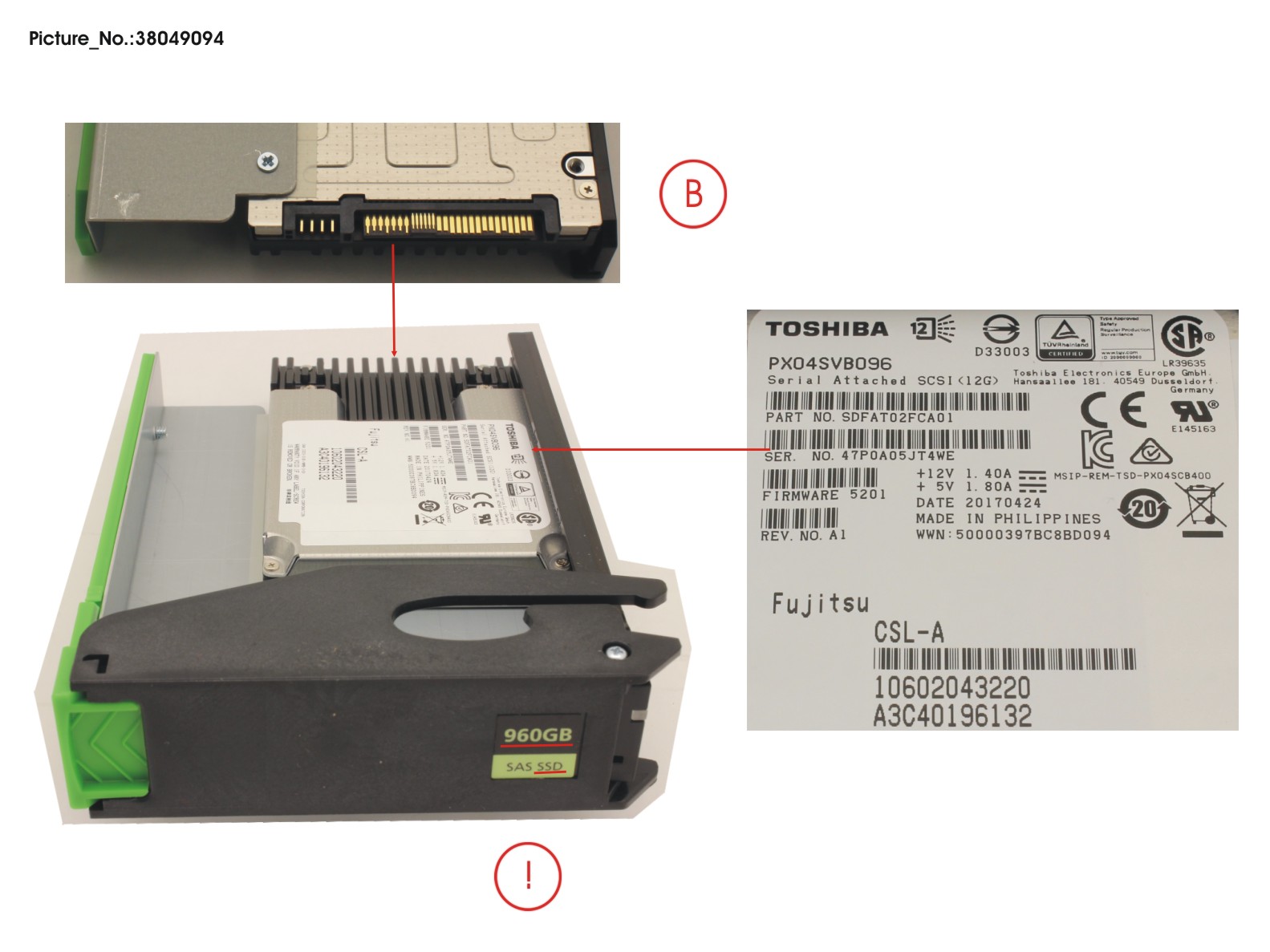 JX60 S2 MLC SSD 960GB 3DWPD SPARE