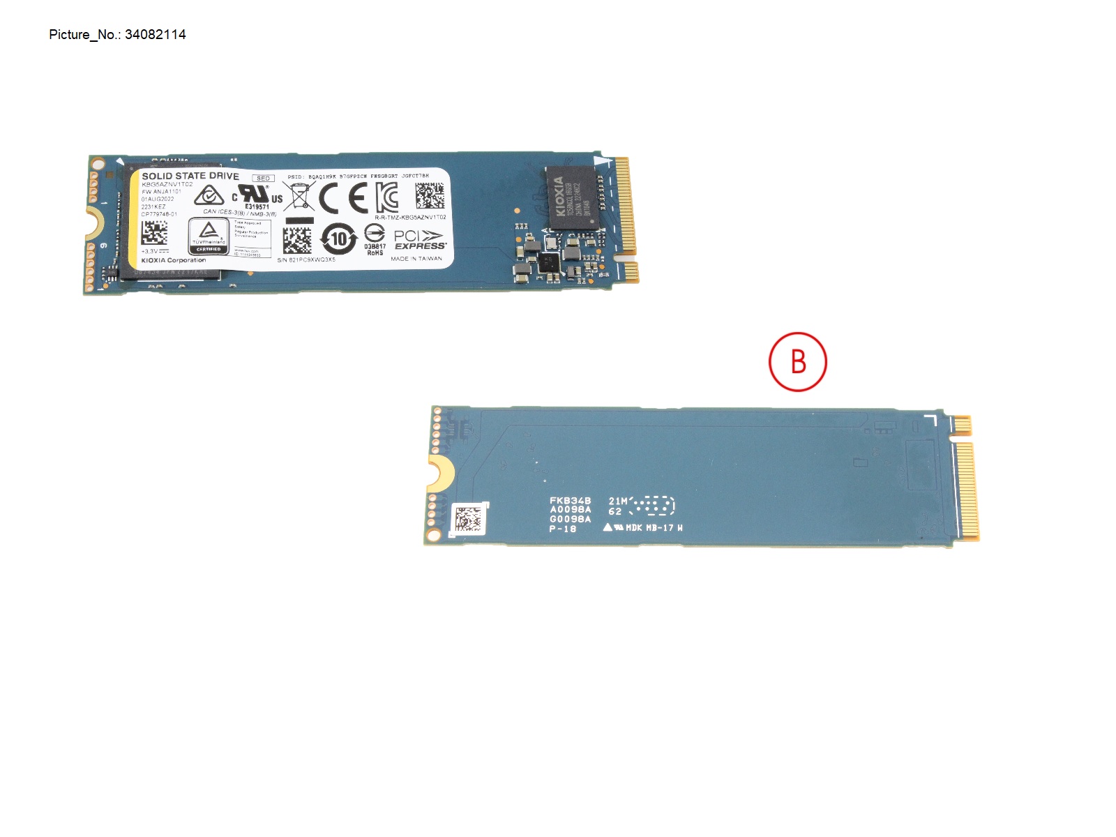 SSD PCIE M.2 BG5 1TB G4 (SED)