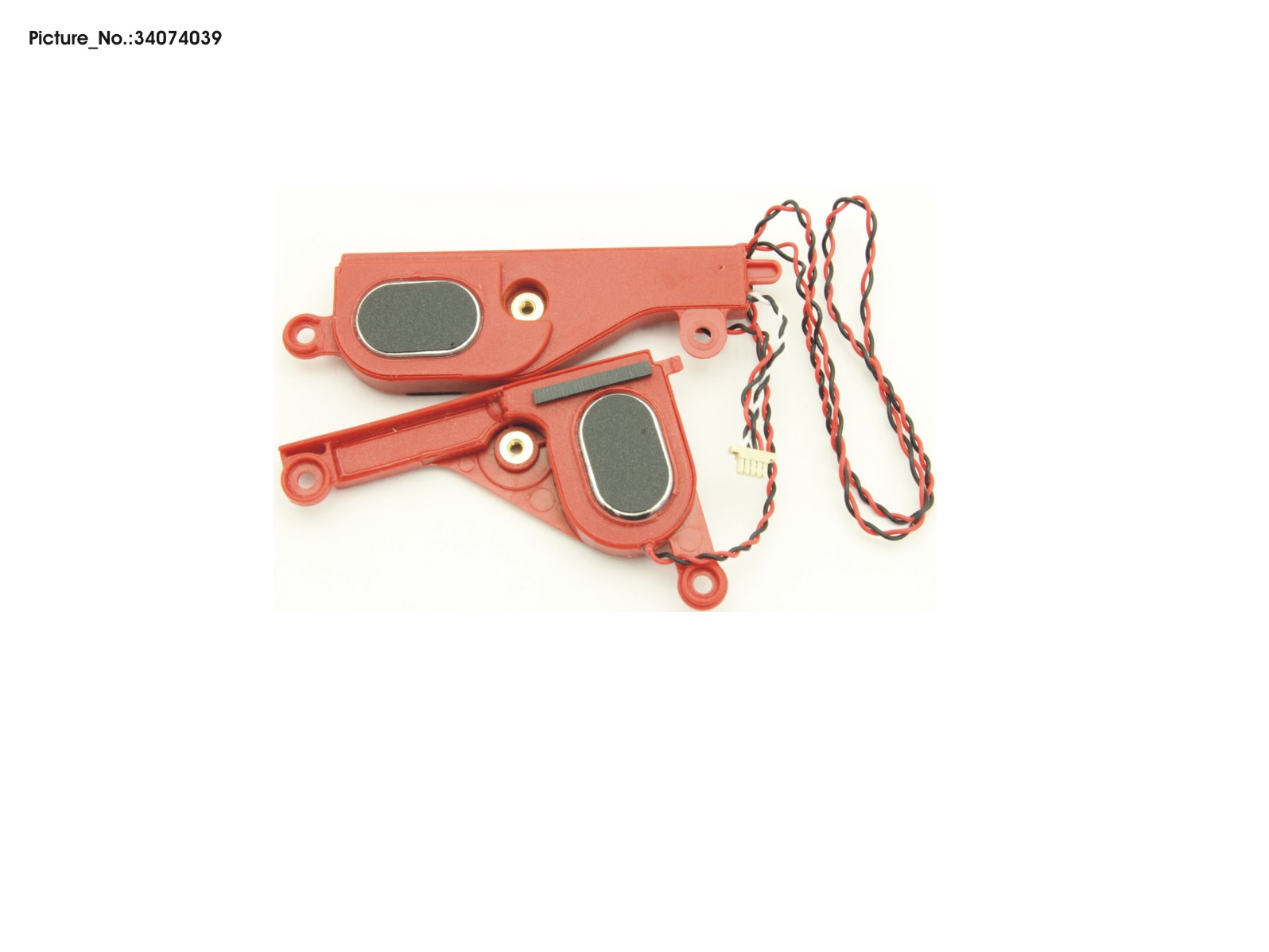 SPEAKER SET RED L/R (W/ CABLE)