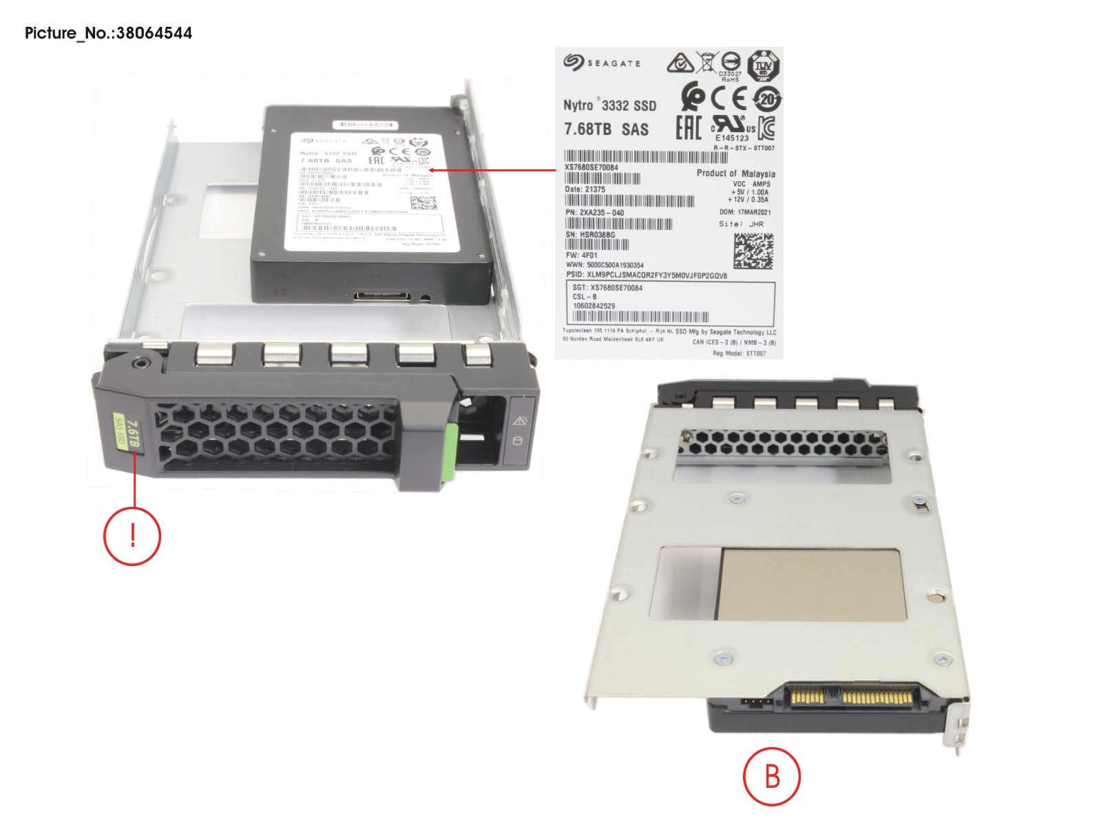 SSD SAS 12G RI 7.68TB IN LFF SLIM