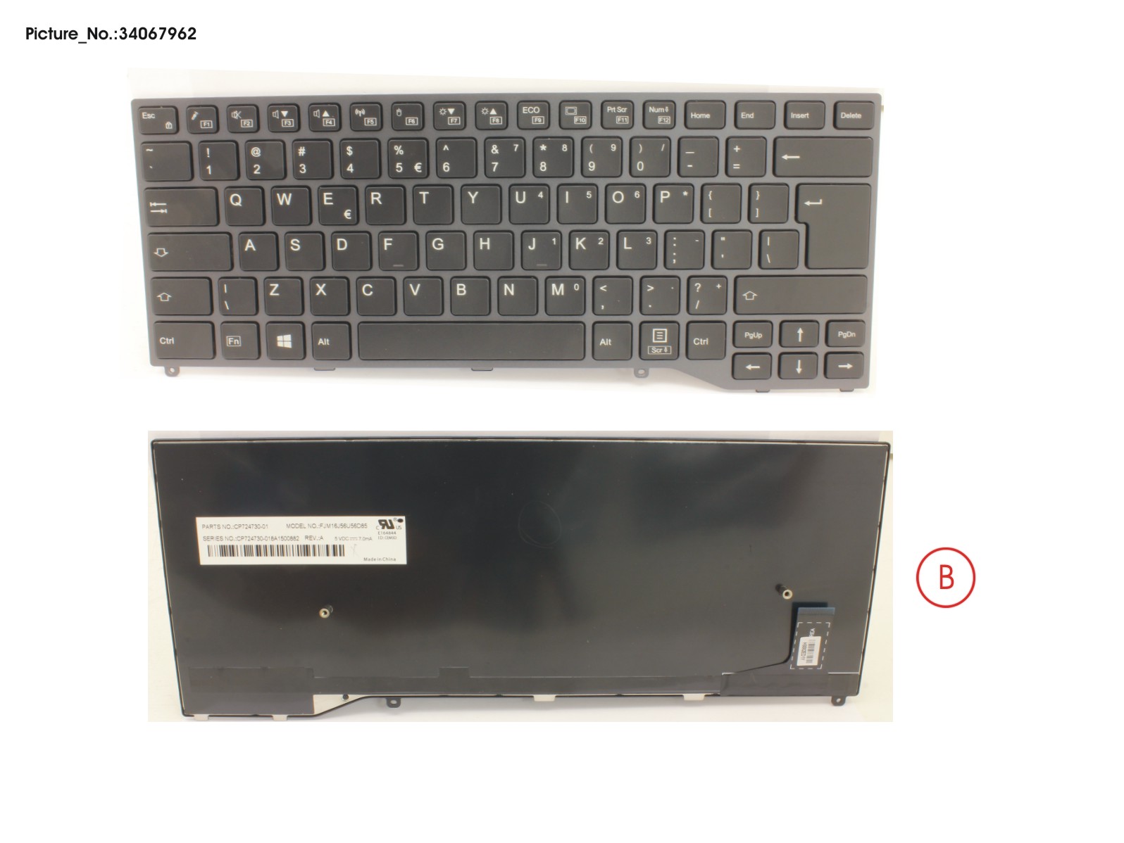 KEYBOARD BLACK W/O TS US