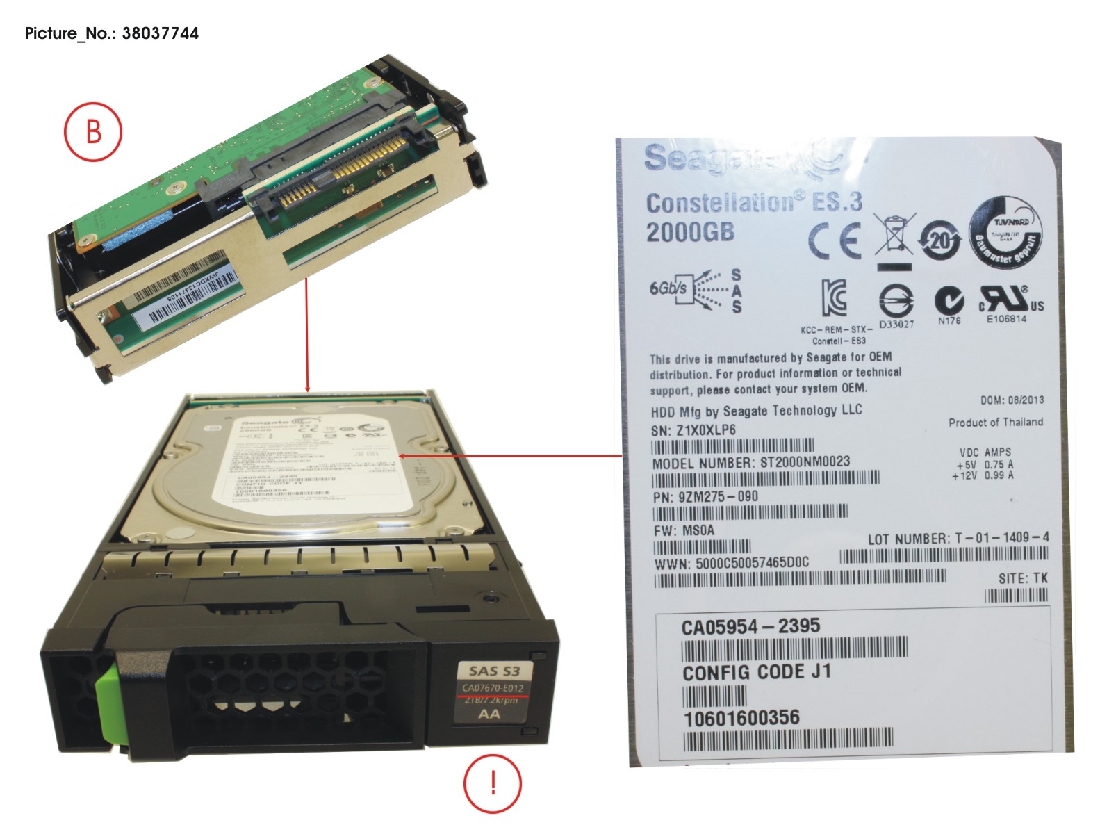 DX S3 HDD NLSAS 2TB 7.2KRPM 3.5 X1