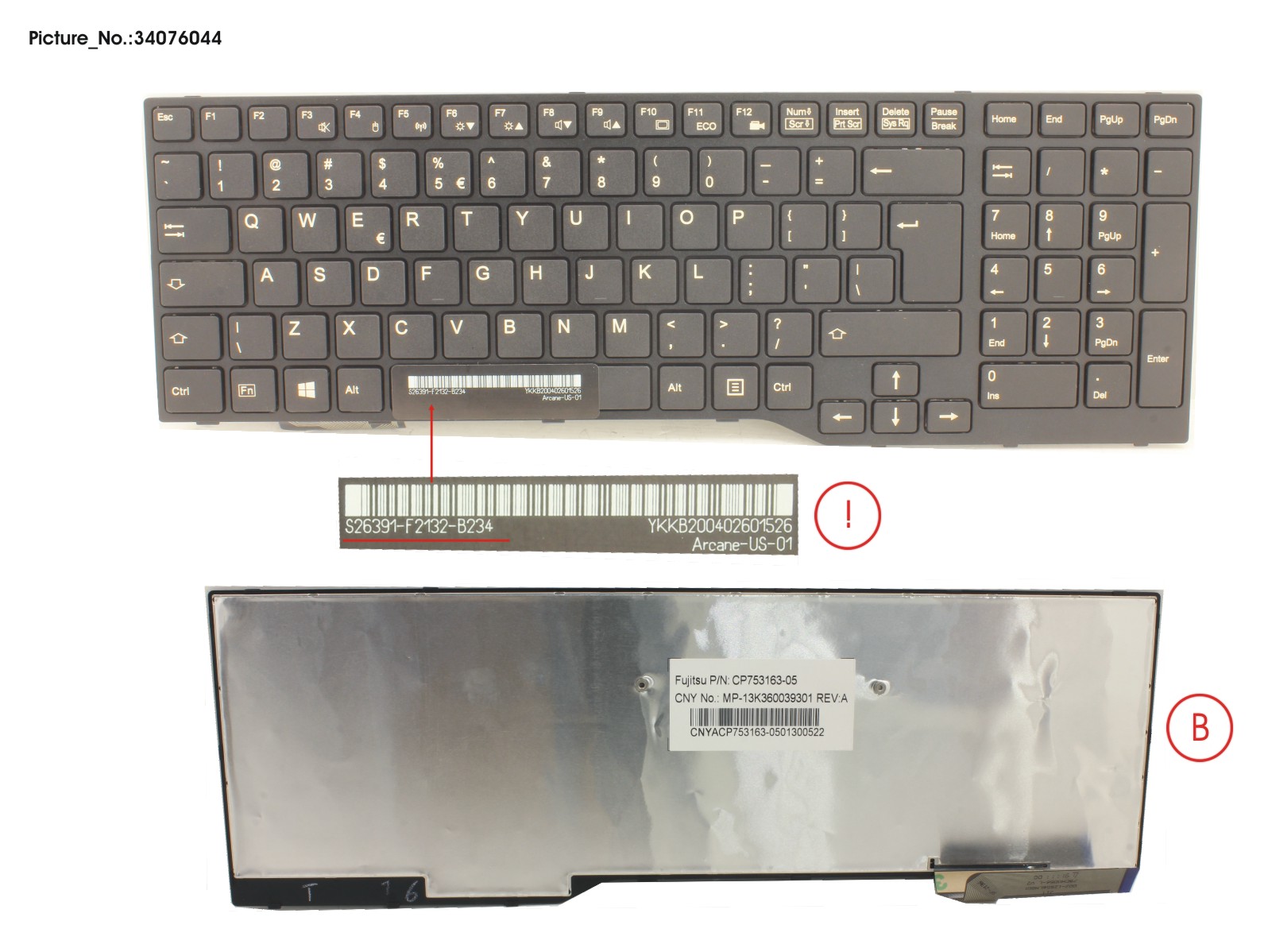 KEYBOARD US (BLACK)