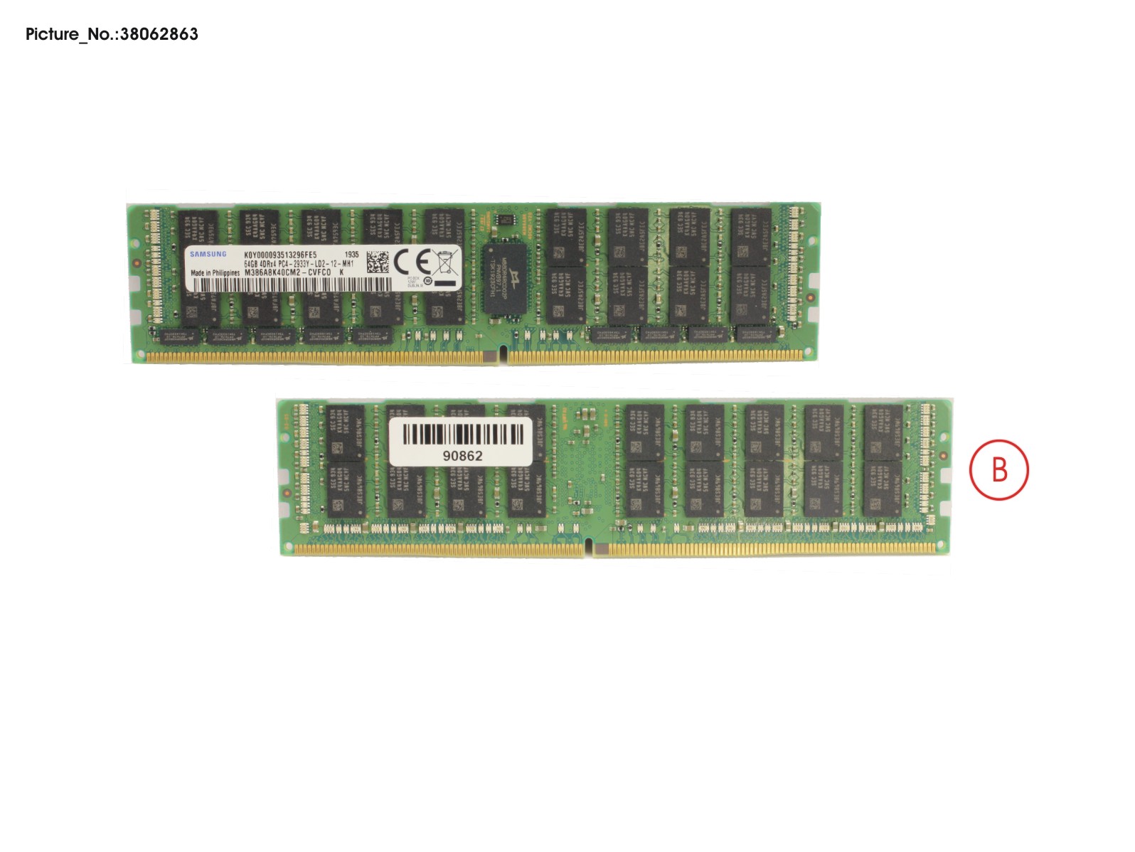 64GB (1X64GB) 4RX4 DDR4-2933 LR ECC