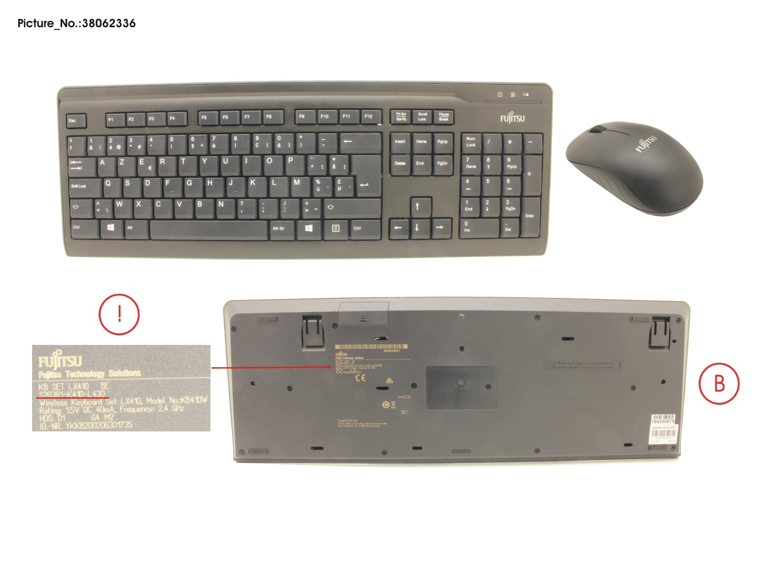 WIRELESS KB MOUSE SET LX410 BE