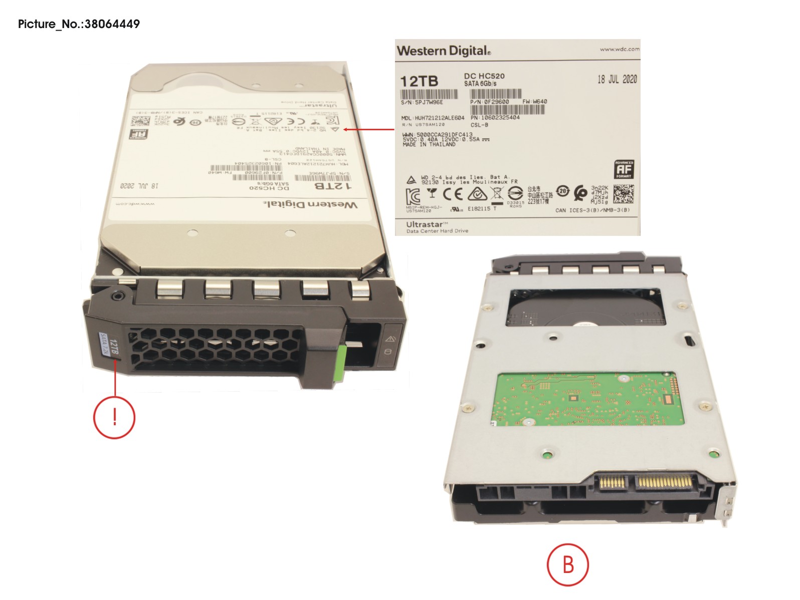 HD SATA 6G 12TB 7.2K 512E HOT PL 3.5 BC