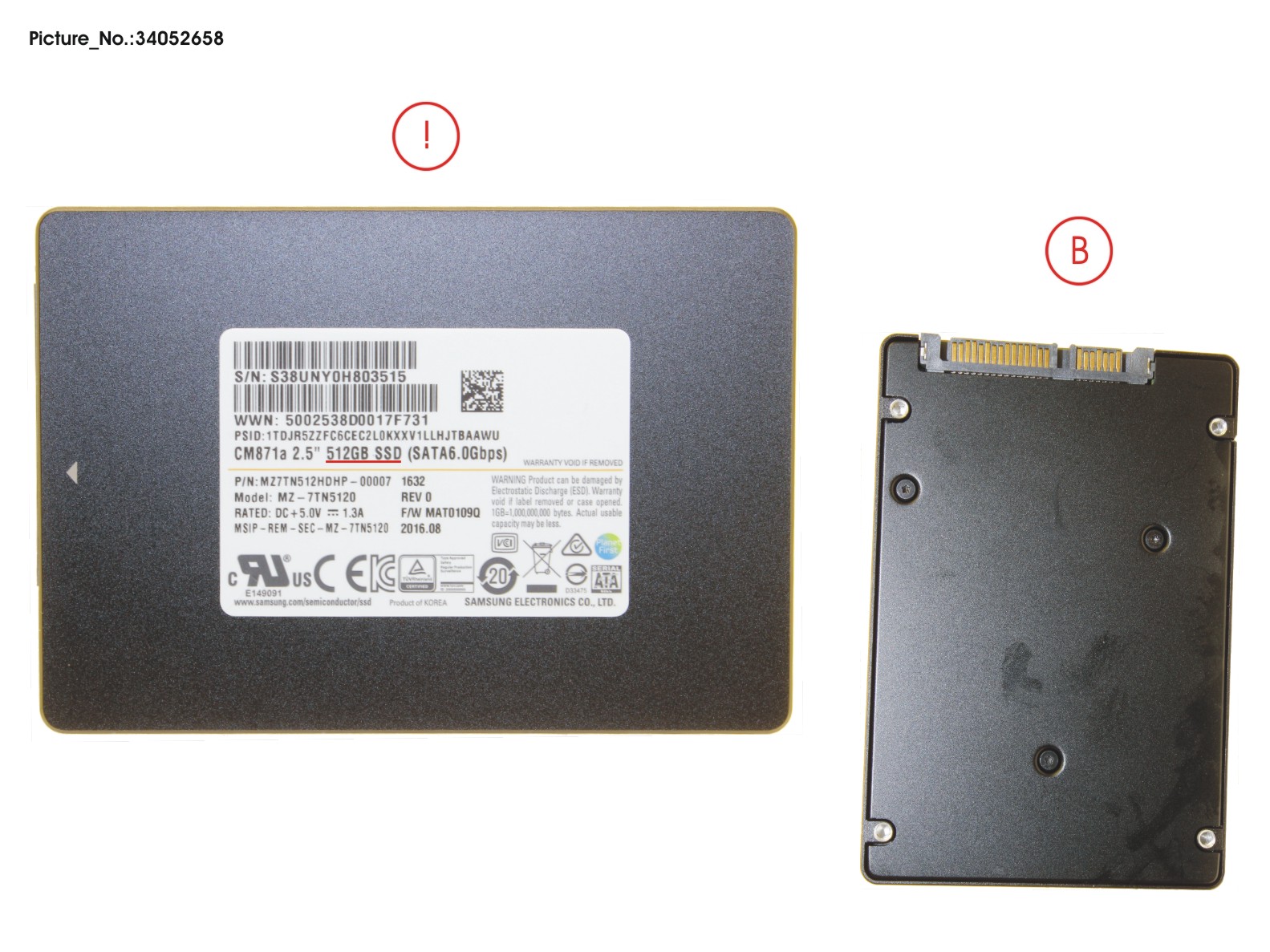 SSD S3 512GB 2.5 SATA/UGS(FDE) (7MM)