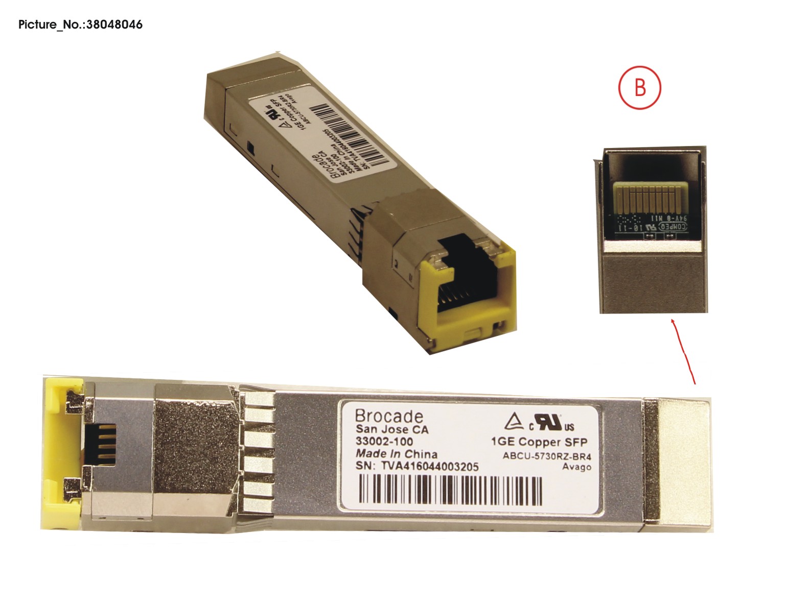 1 GBE COPPER BROCADE SFP (FOR IP)