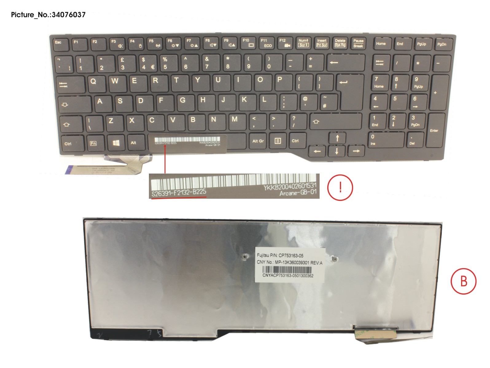 FUJITSU KEYBOARD UNITED KINGDOM (BLACK)