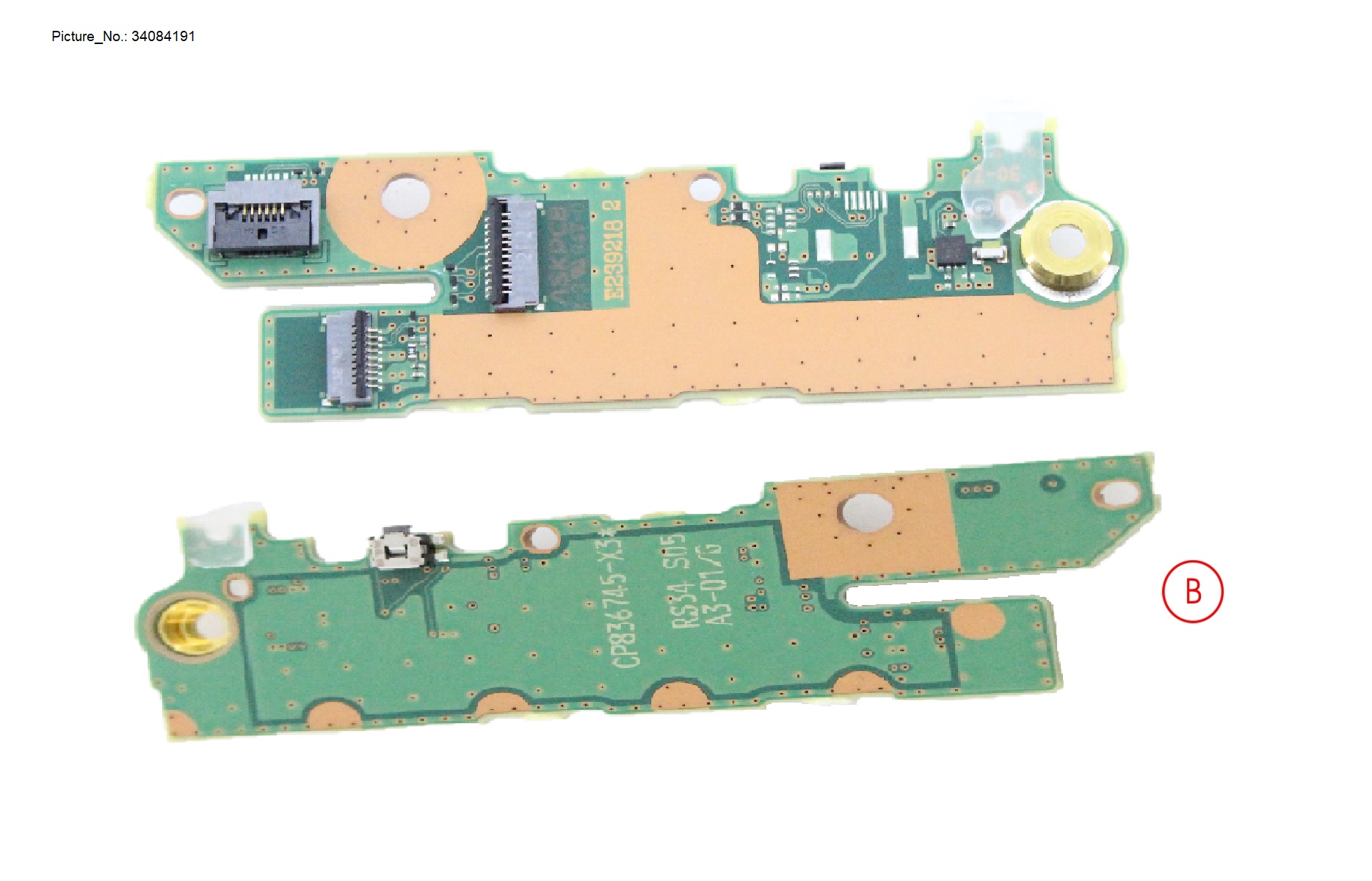 SUB BOARD, POWER BUTTON PV, FGP STANDARD