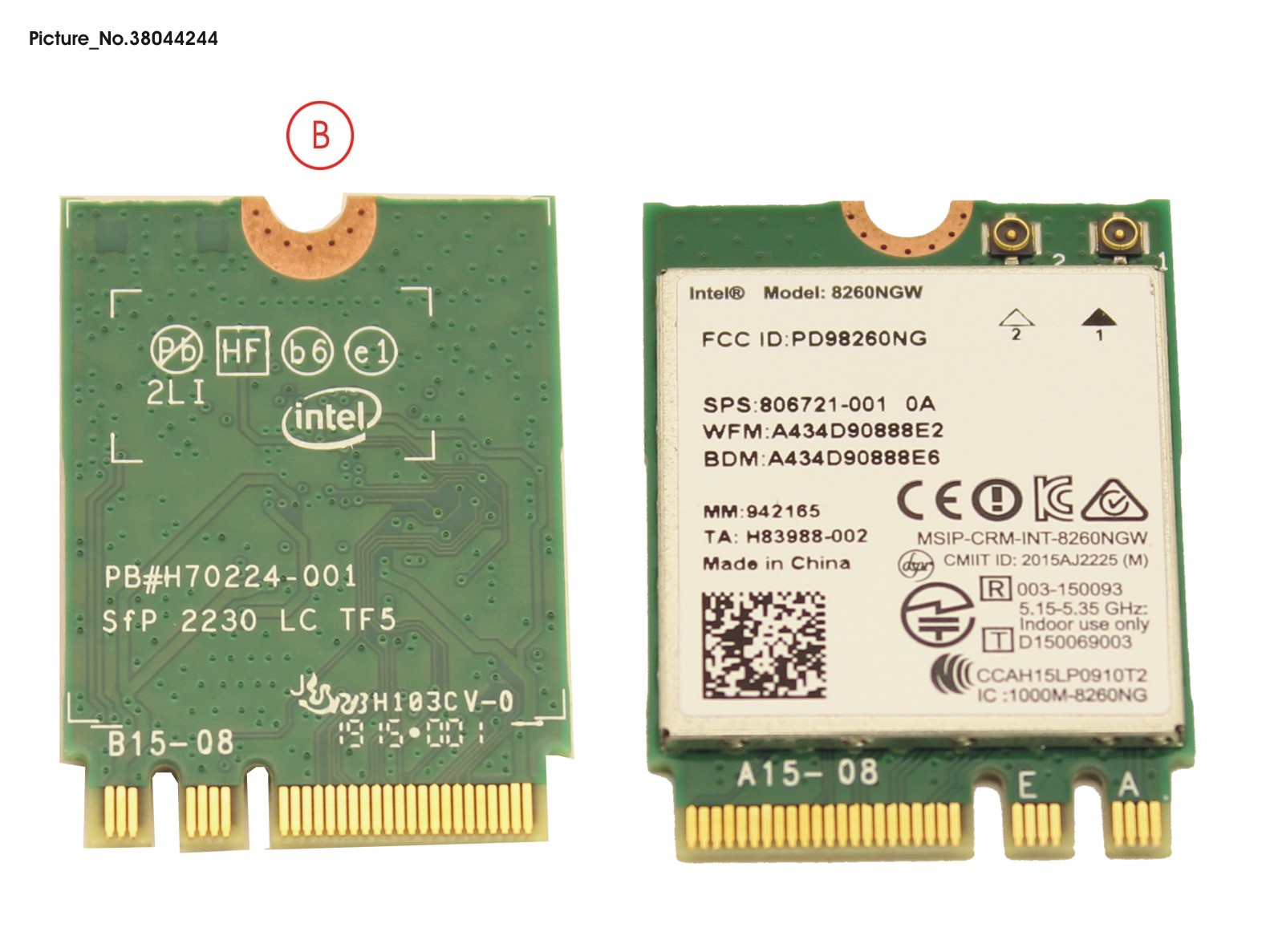 WLAN MODULE INTEL 8260NGWMG(INCL.BT)VPRO