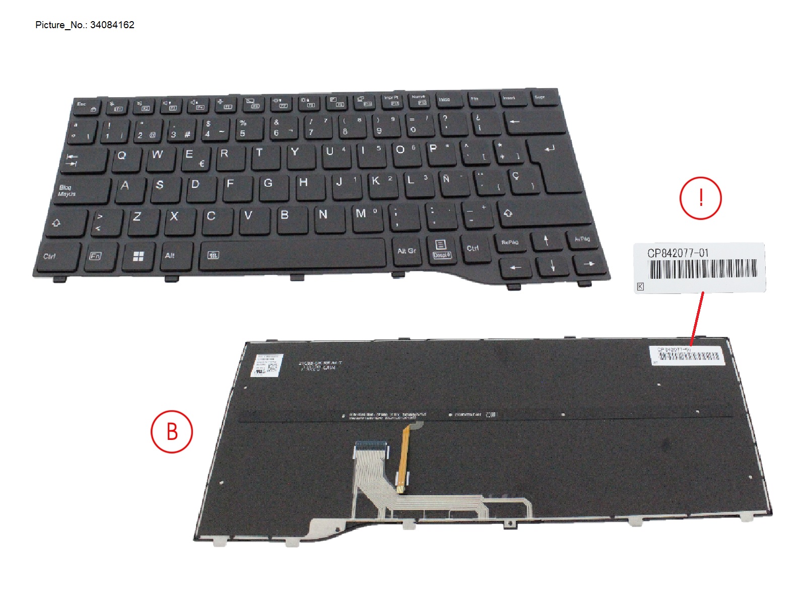 KEYBOARD BLACK W/ BL SPAIN (NEW_FN) KEYBOARD BLACK W/ BL SPAIN (NEW_FN)