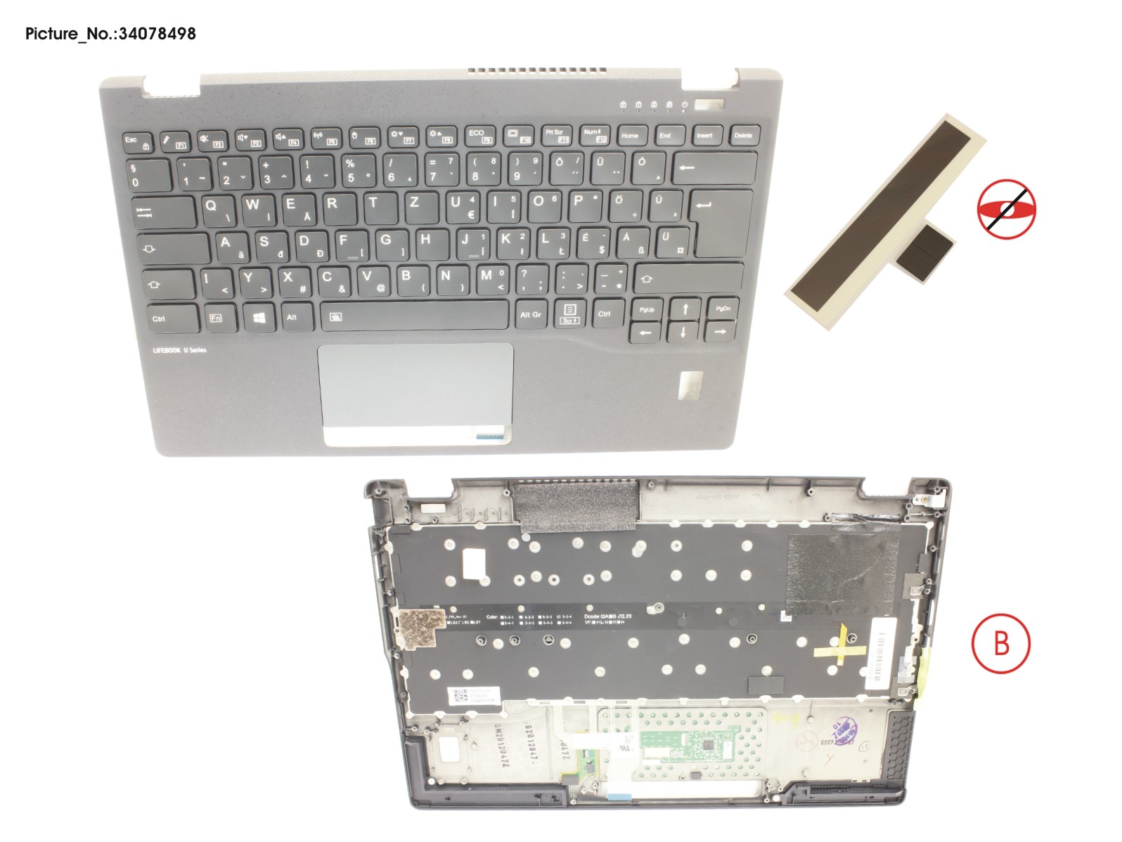 UPPER ASSY INCL. KB HUNGARY W/FP(TBT)