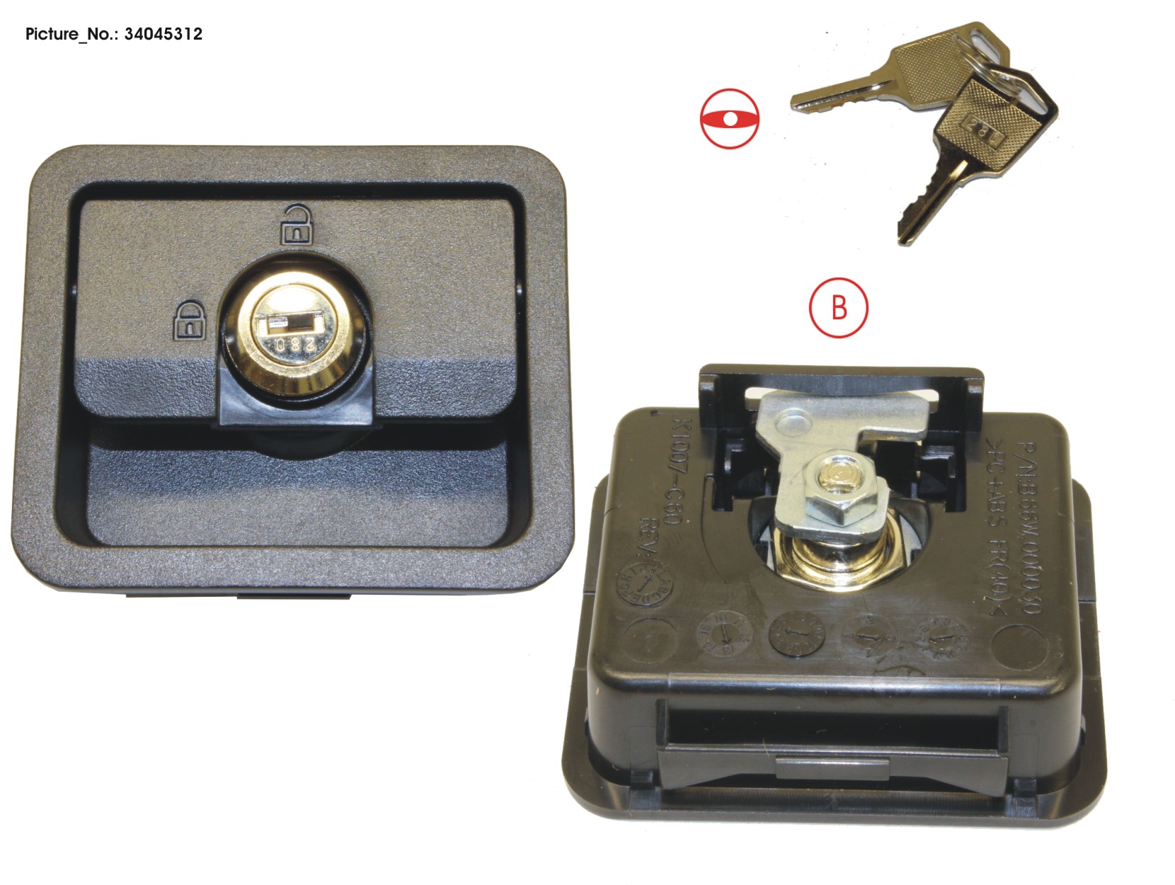 FUJITSU KEY LOCK IN SIDE DOOR (SATIN BLACK) FUJITSU KEY LOCK IN SIDE DOOR (SATIN BLACK)