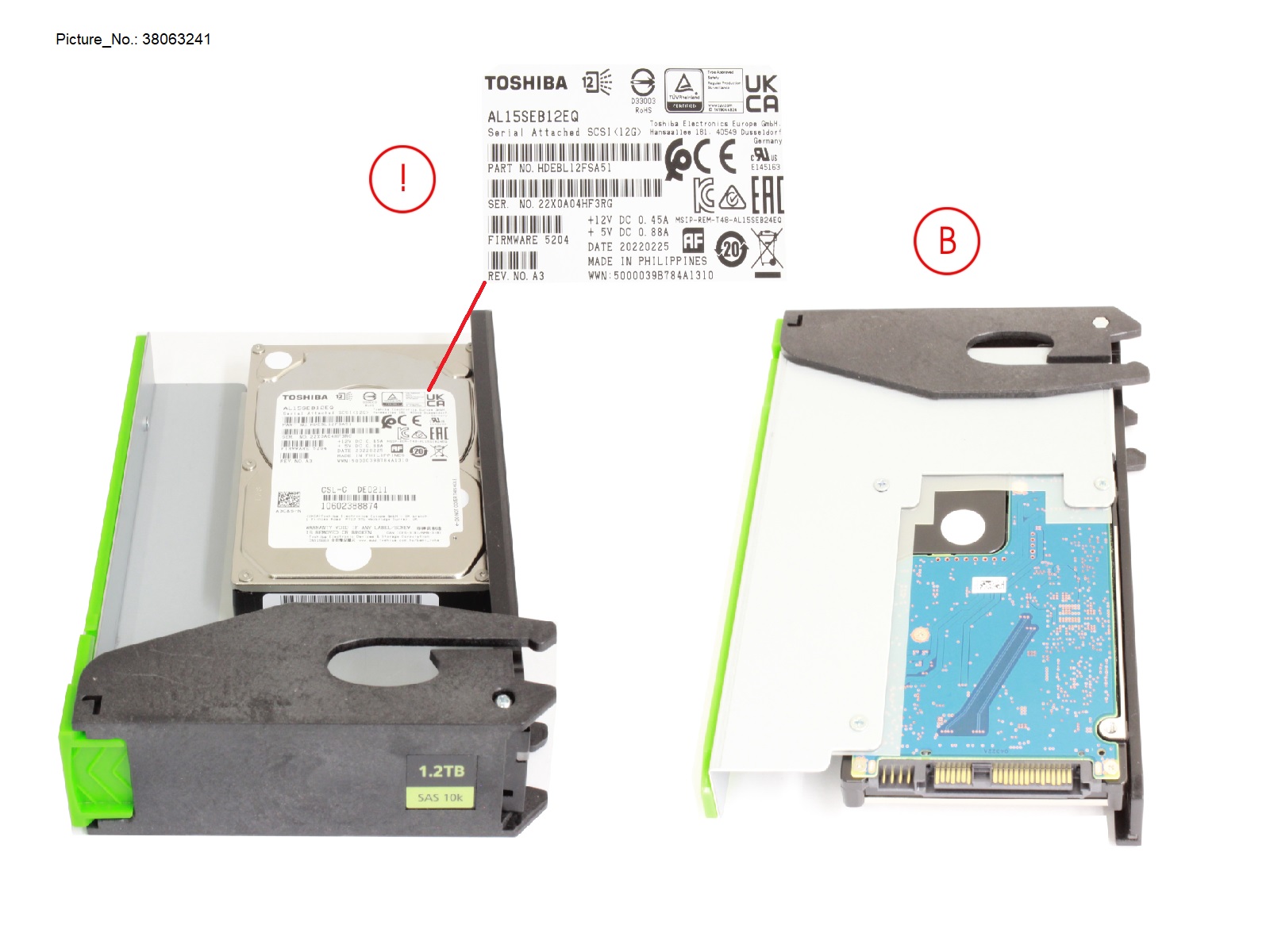 JX60 S2 HD SAS 1,2TB 10K 12G 512E