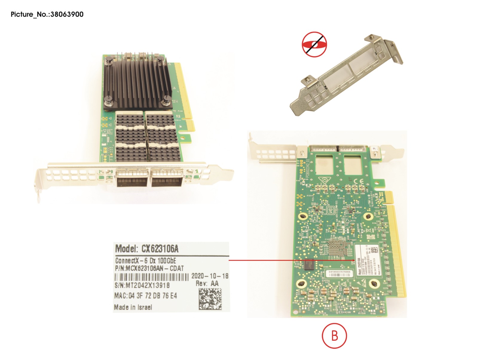 PLAN EP MCX6-DX 2X 100G QSFP28 PCIE