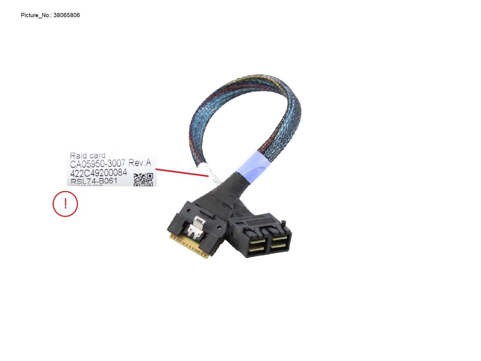 MINISAS HDD CBL TO REAR 4XBP NVME(2264 O