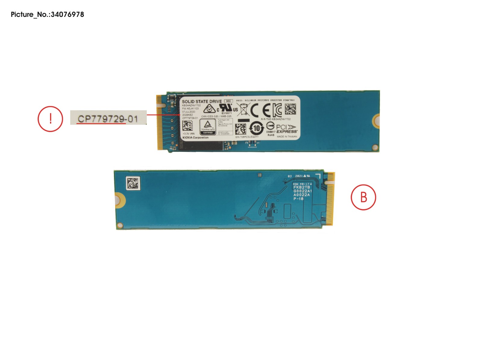 SSD PCIE M.2 BG4 1TB(FED)
