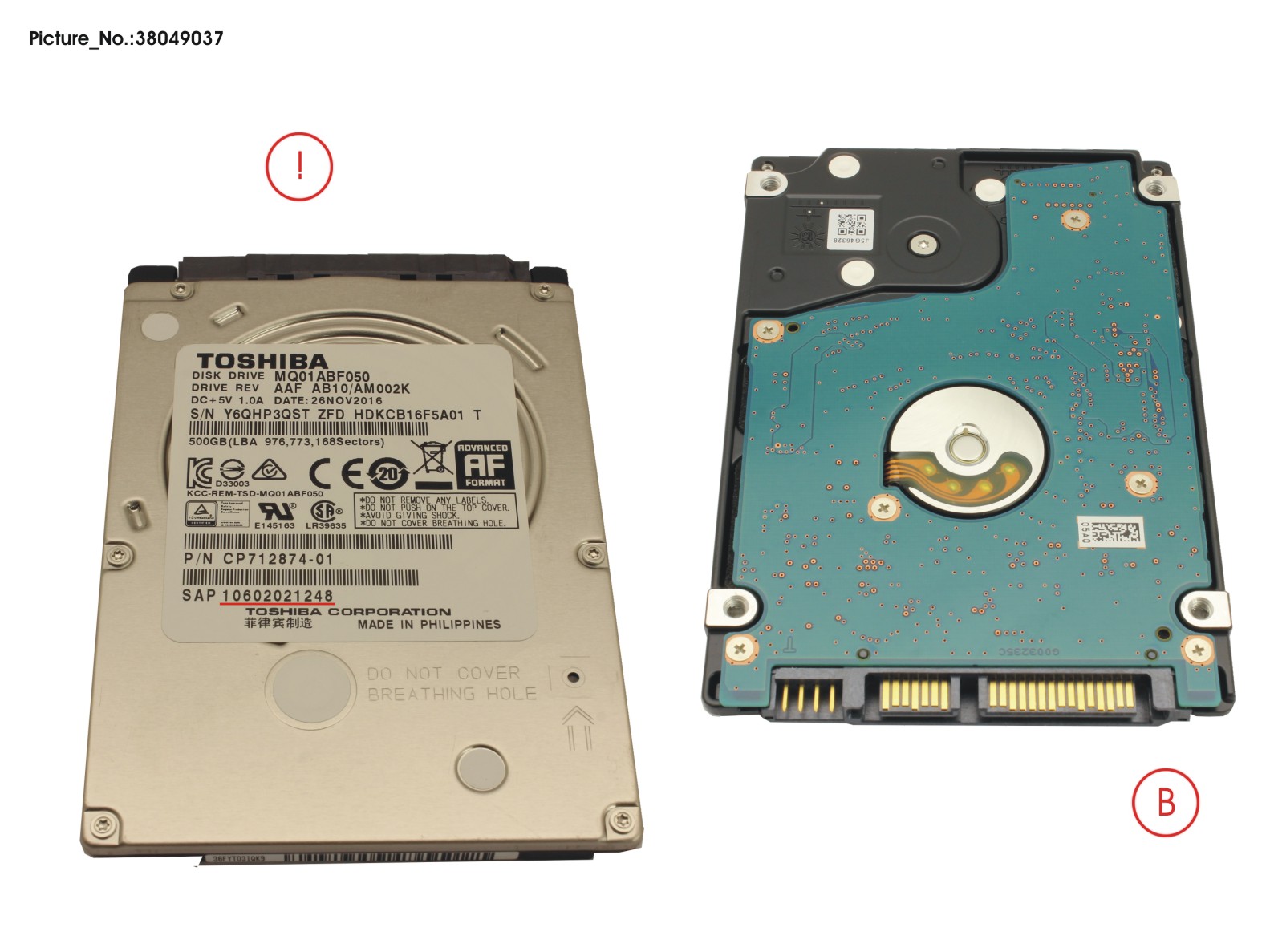 HDD 500GB 2.5 SATA 3 5.4K 7MM